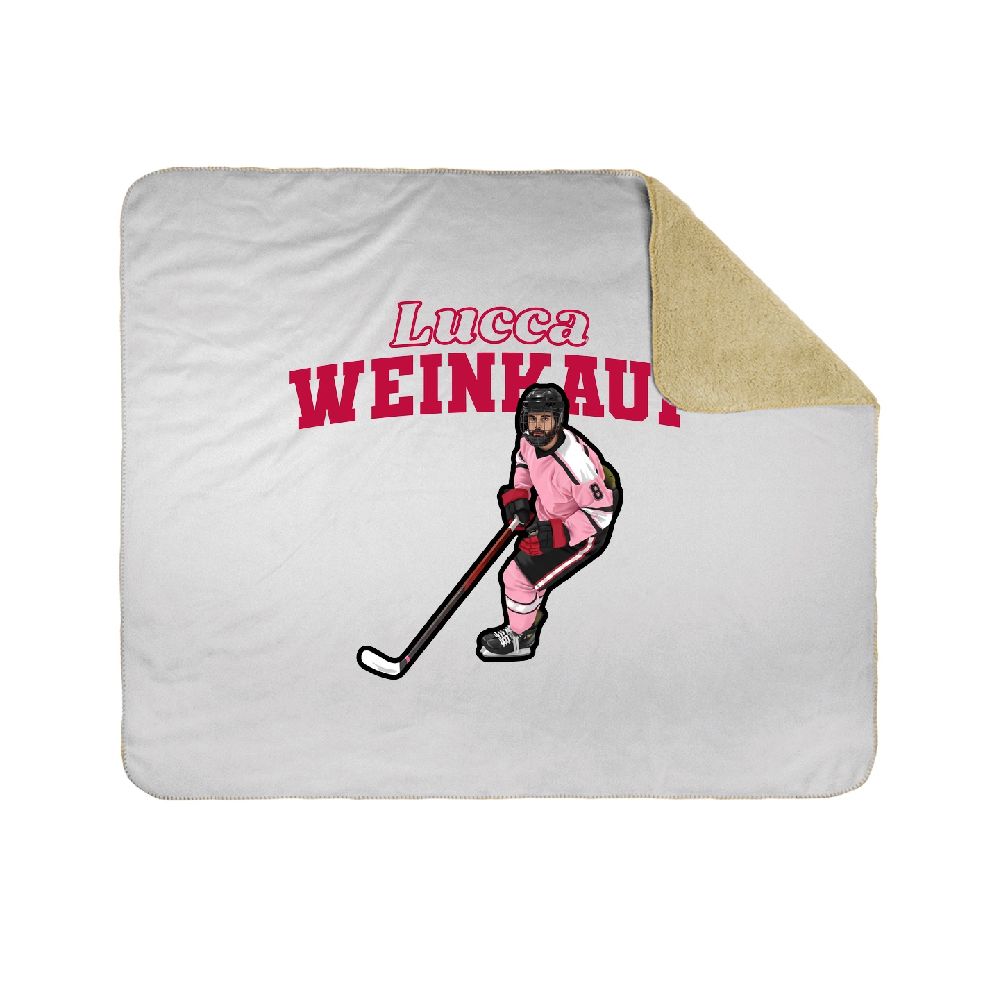 Throw Blanket — Name Arch in White