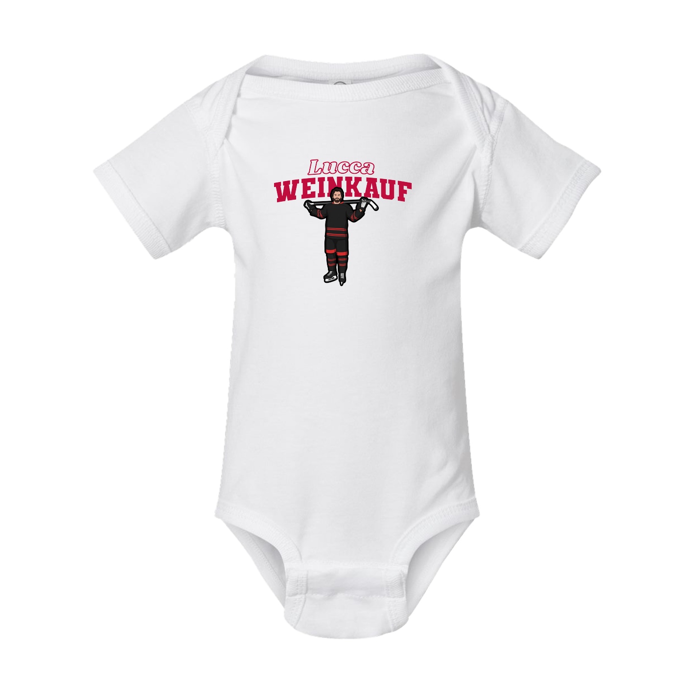Baby Onesie — Name Arch in White