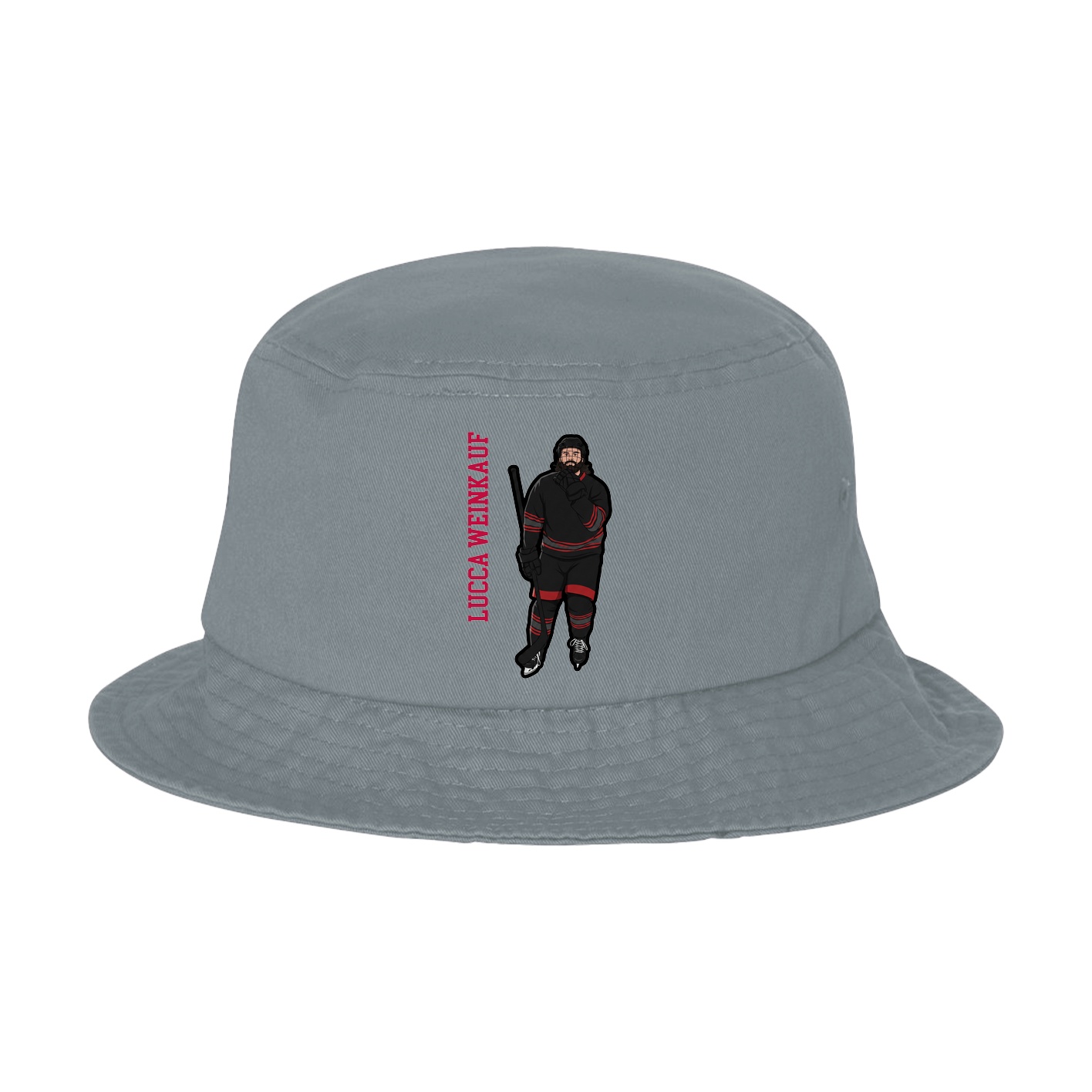 Bucket Cap — Name Vertical in Grey
