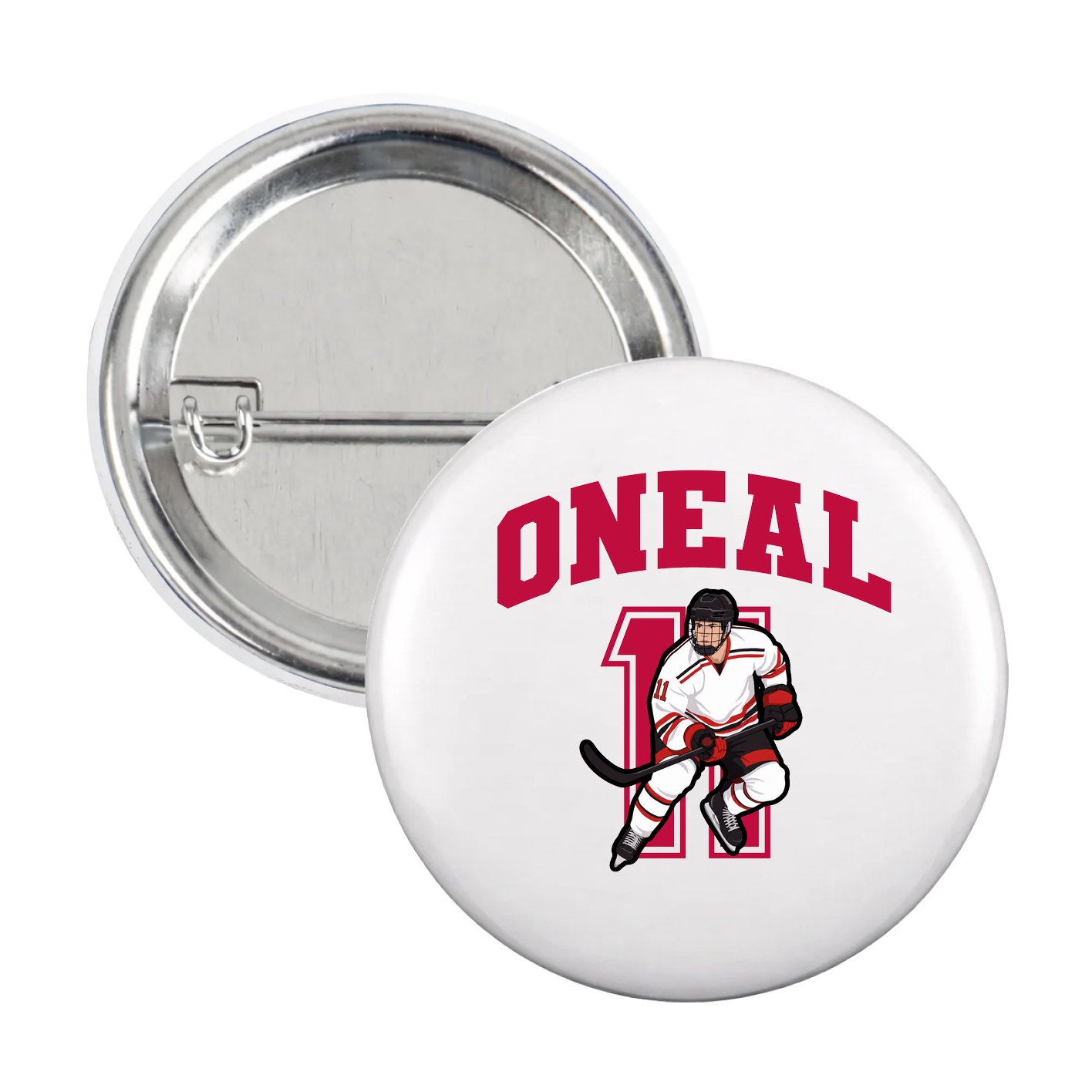 Game Day Button — Number in White