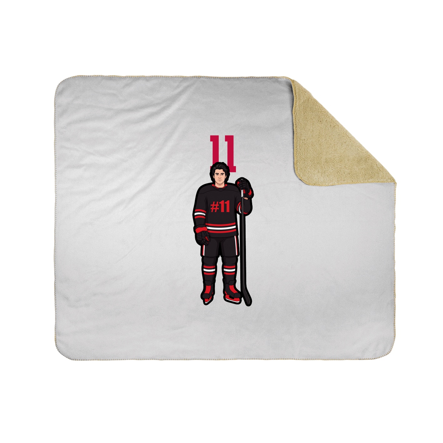 Throw Blanket — Number Top in White