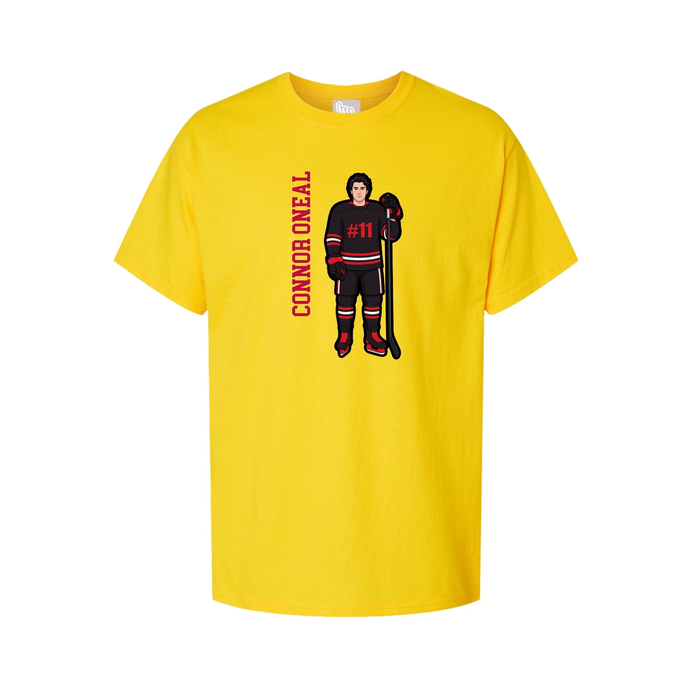 Youth Tee — Name Vertical in Gold