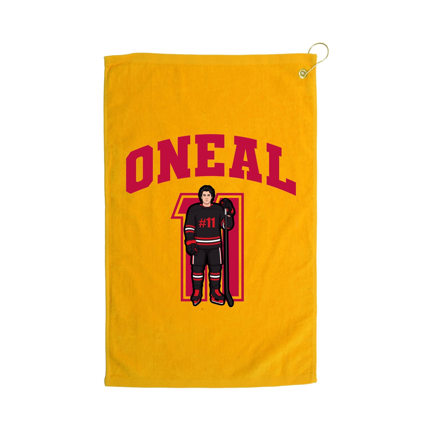 Golf Towel — Number in Gold
