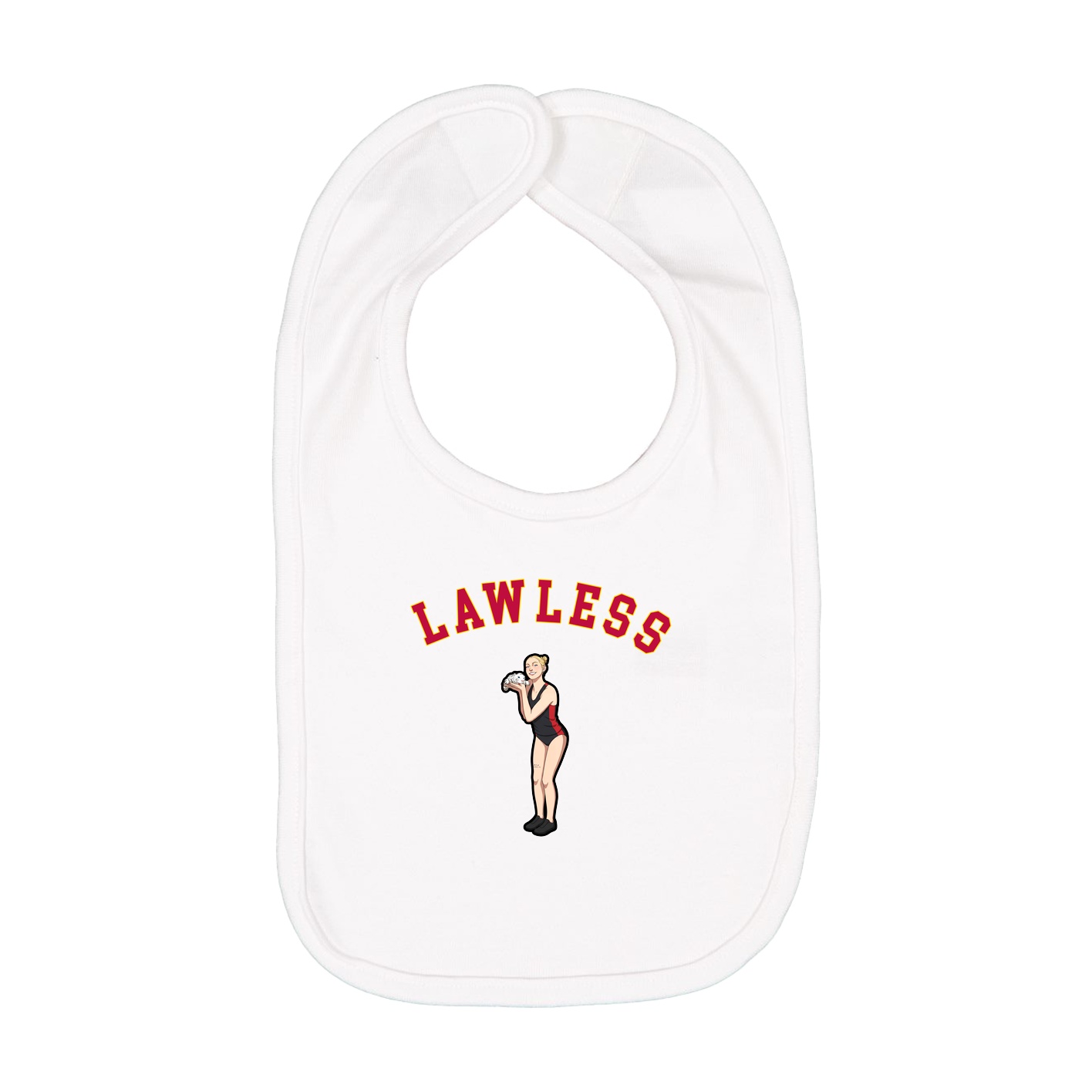 Infant Bib — Shirsey Arch in White