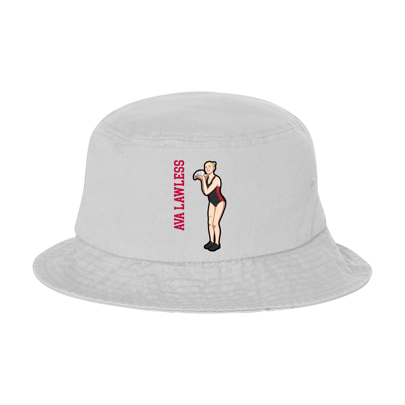 Bucket Cap — Name Vertical in White
