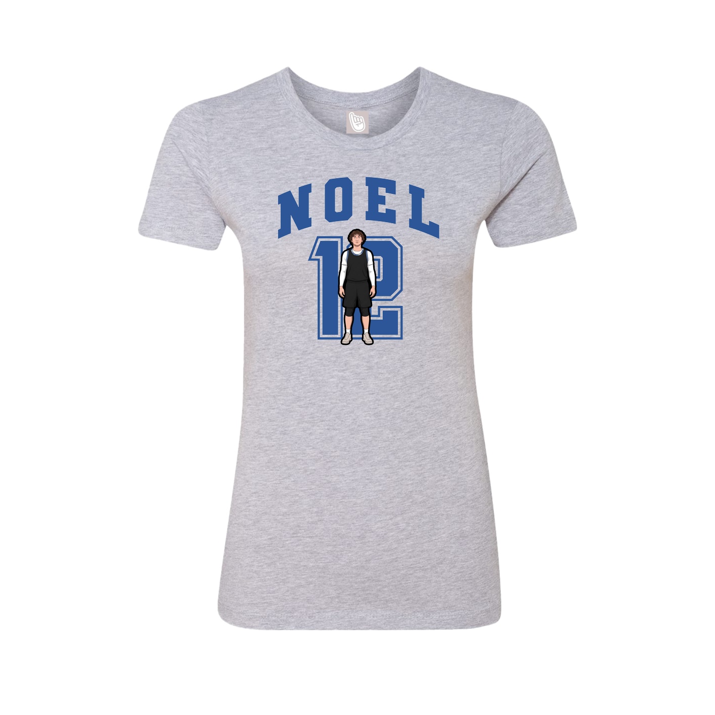 Fitted Women's Tee — Number in Grey