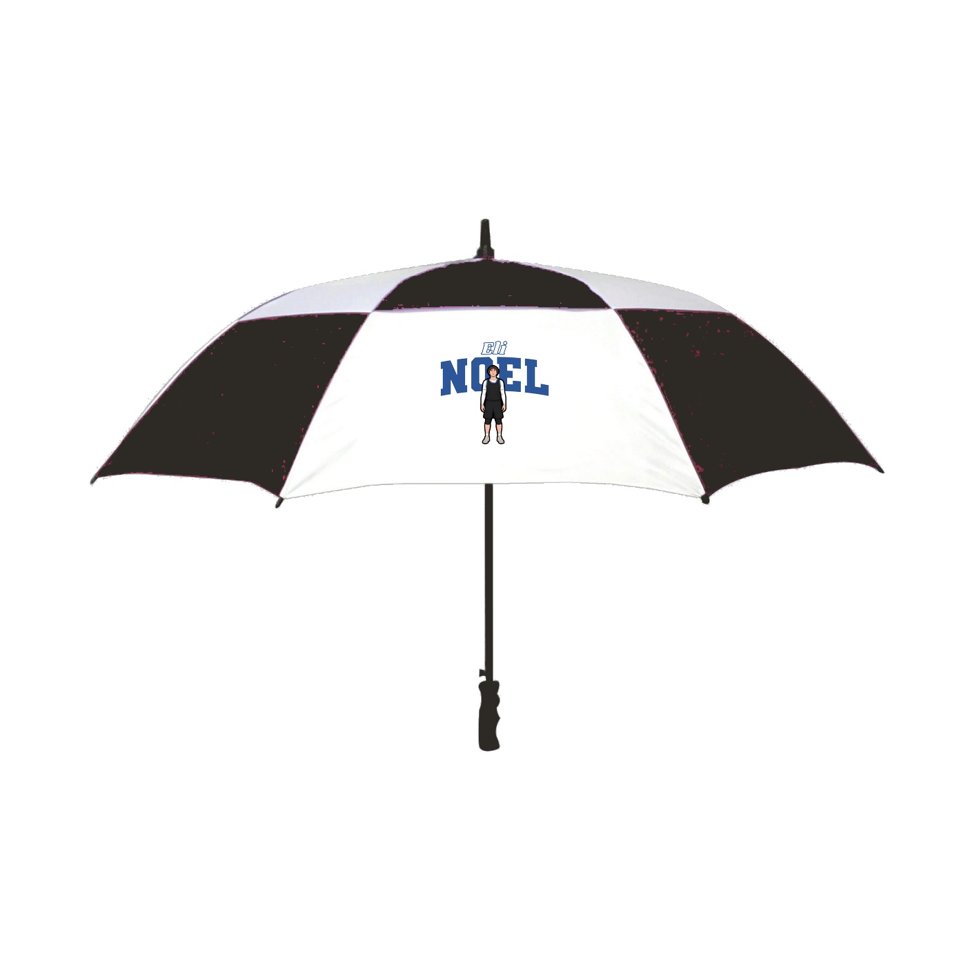 Golf Umbrella — Name Arch in Black