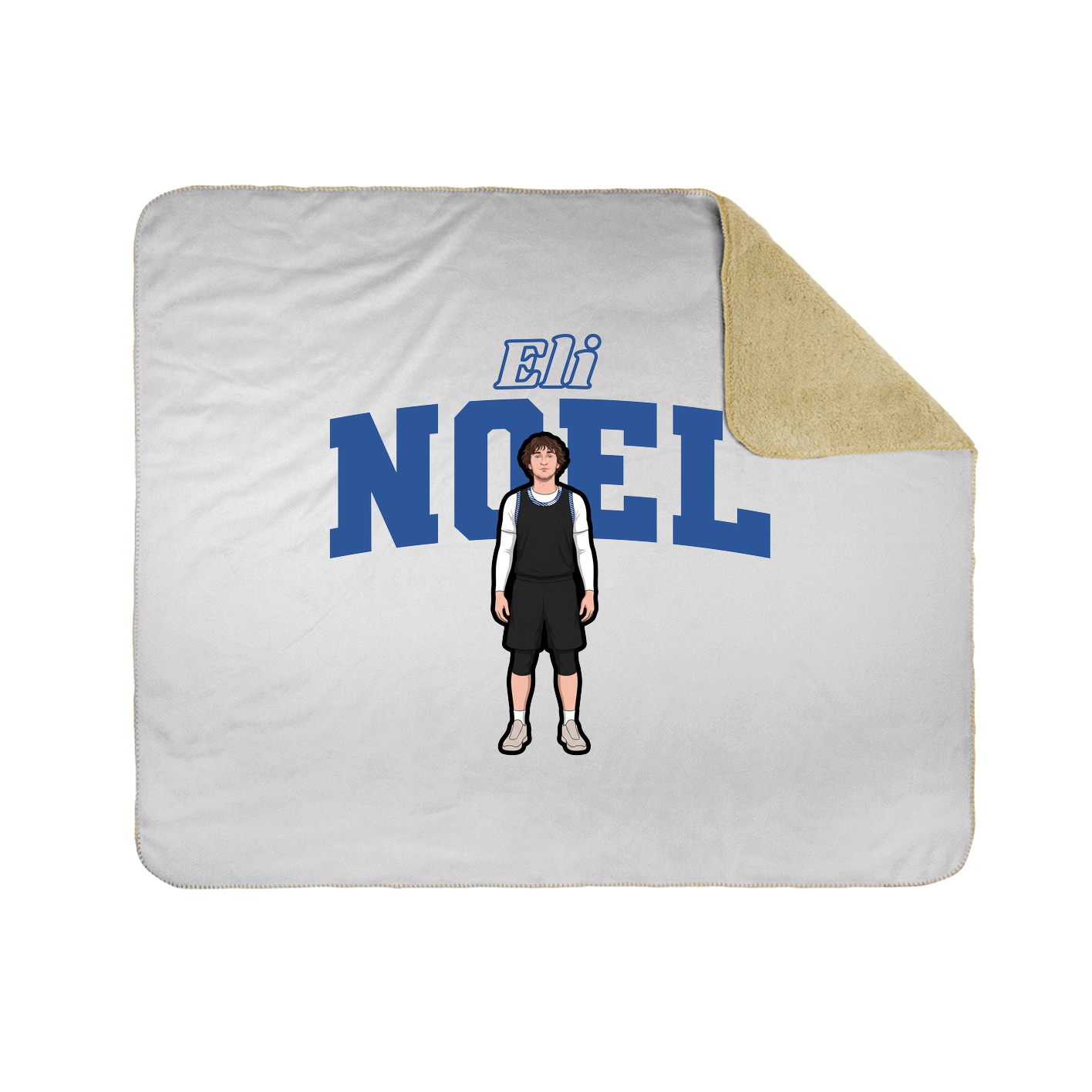 Throw Blanket — Name Arch in White