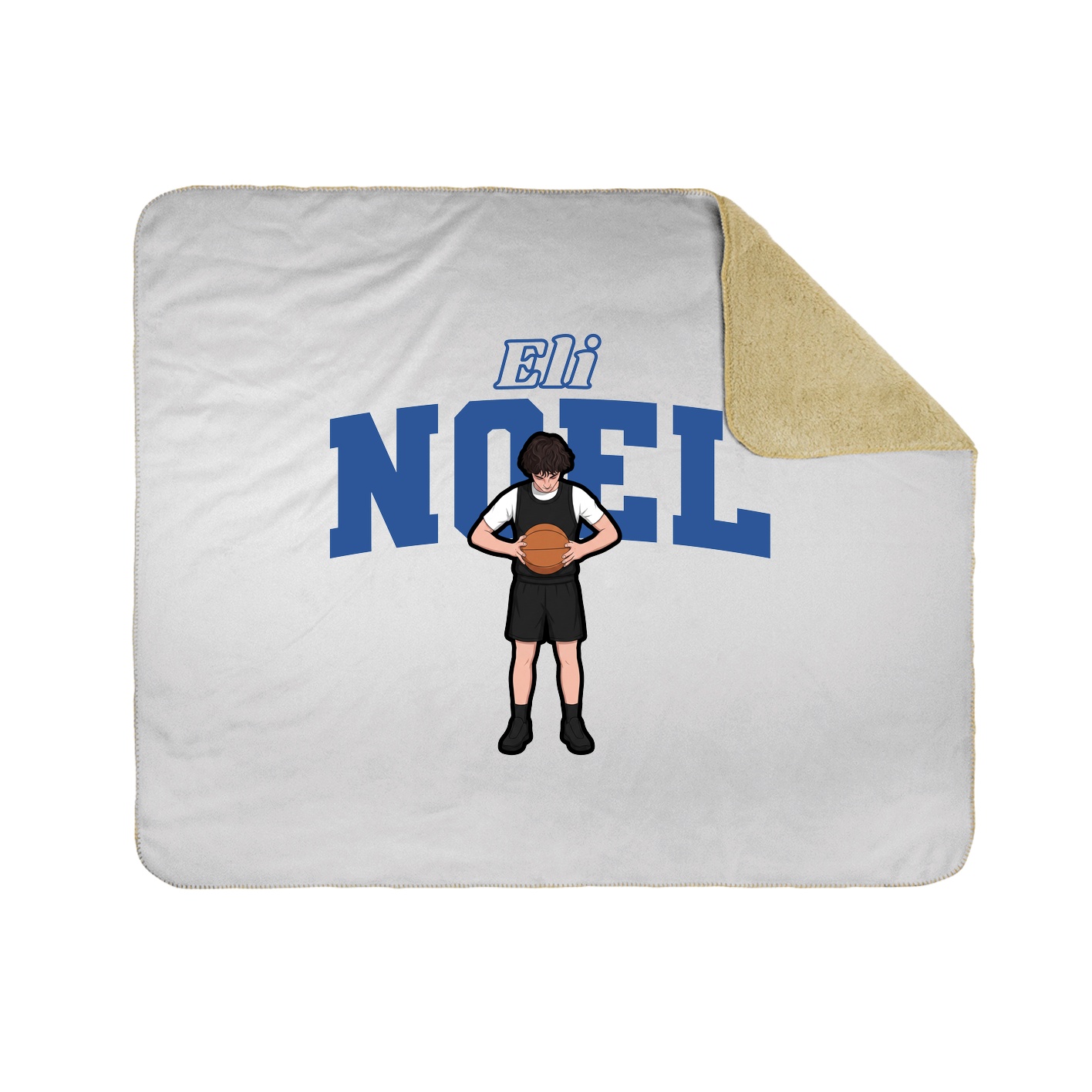 Throw Blanket — Name Arch in White
