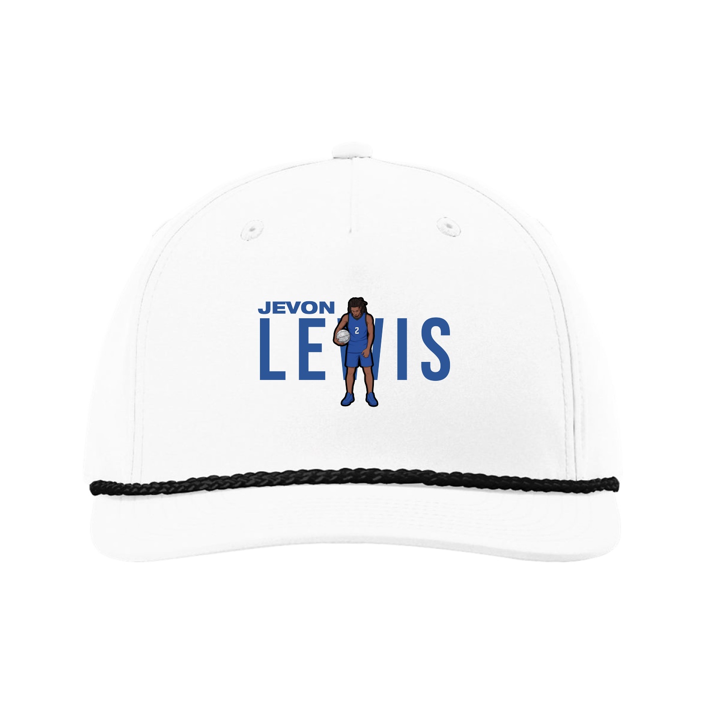 Five-Panel Classic Rope Cap — Player Name in White