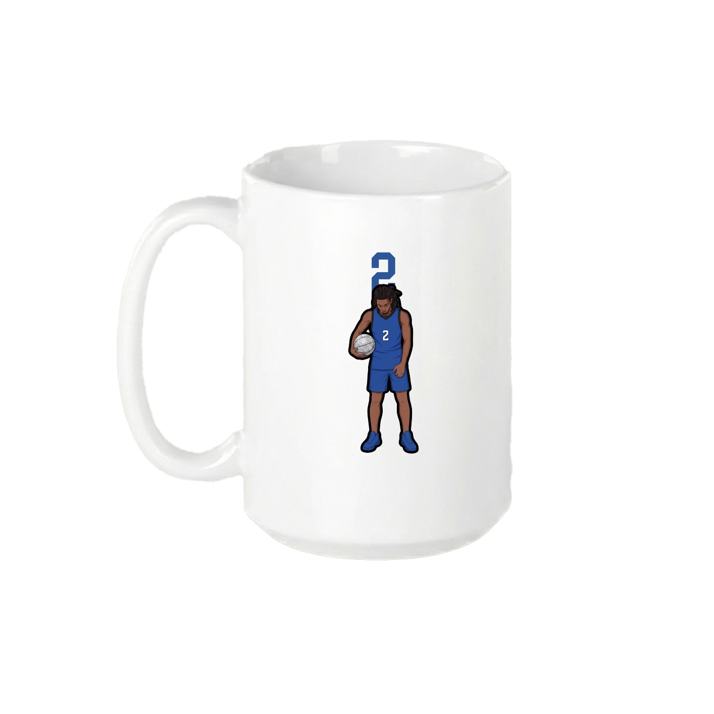 15oz Coffee Mug — Number Top in White