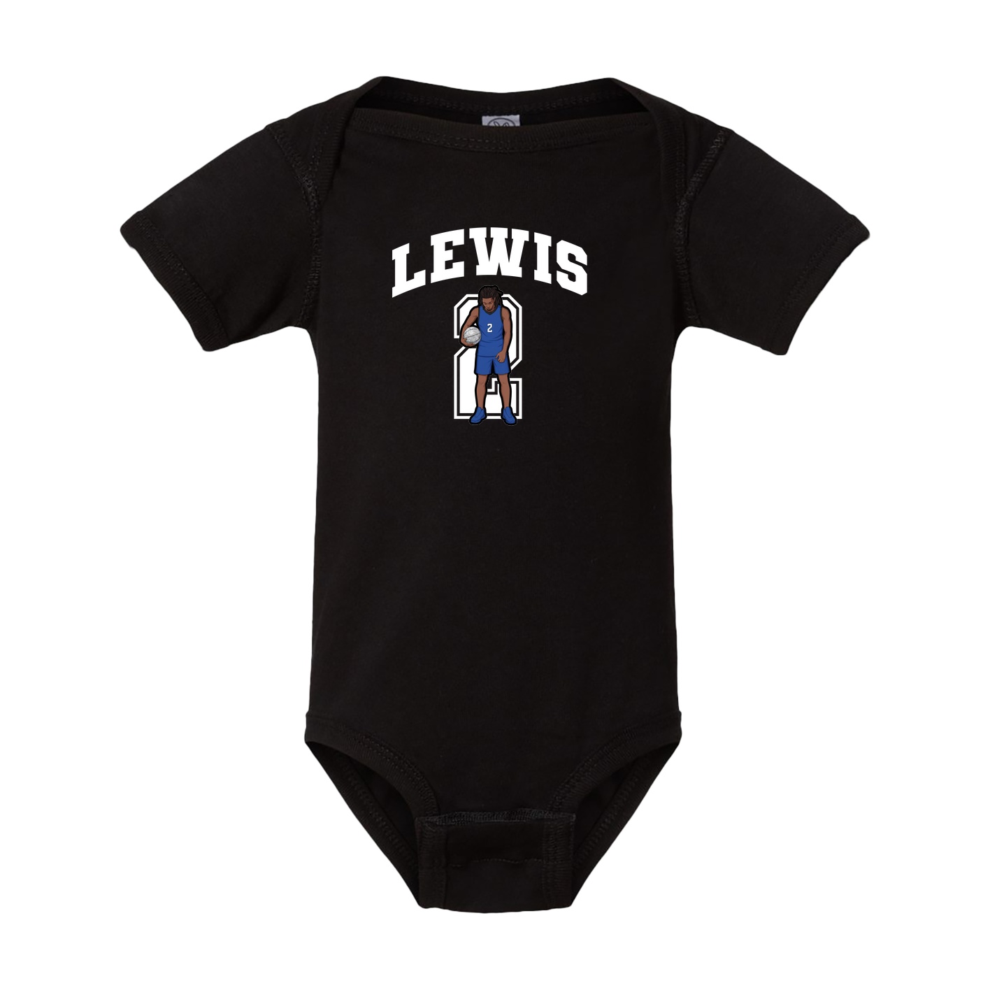 Baby Onesie — Number in Black