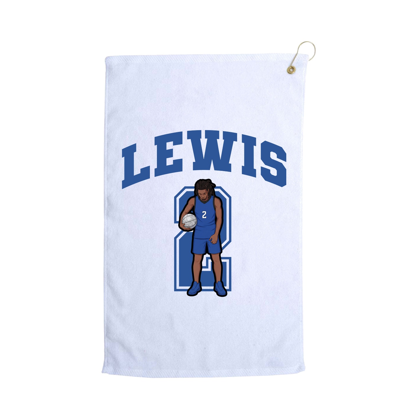 Golf Towel — Number in White