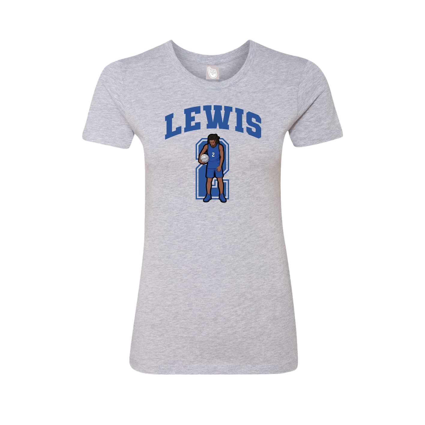 Fitted Women's Tee — Number in Grey