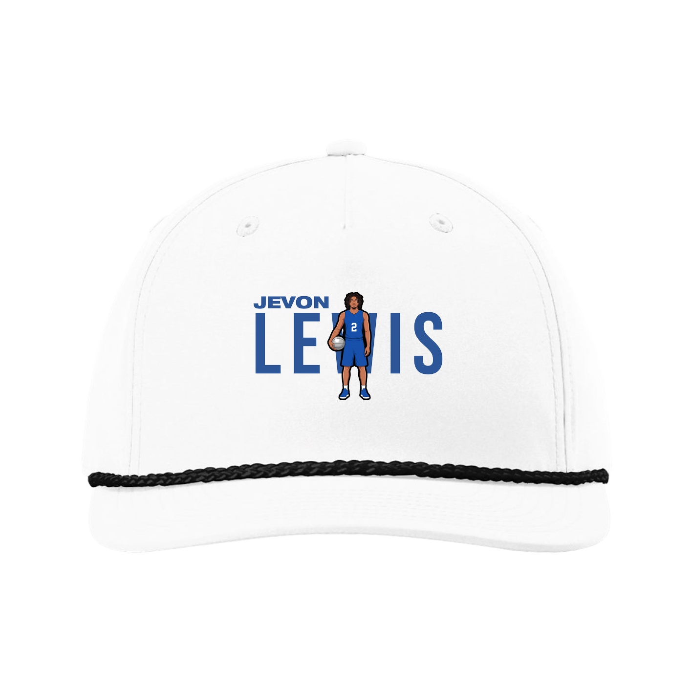 Five-Panel Classic Rope Cap — Player Name in White