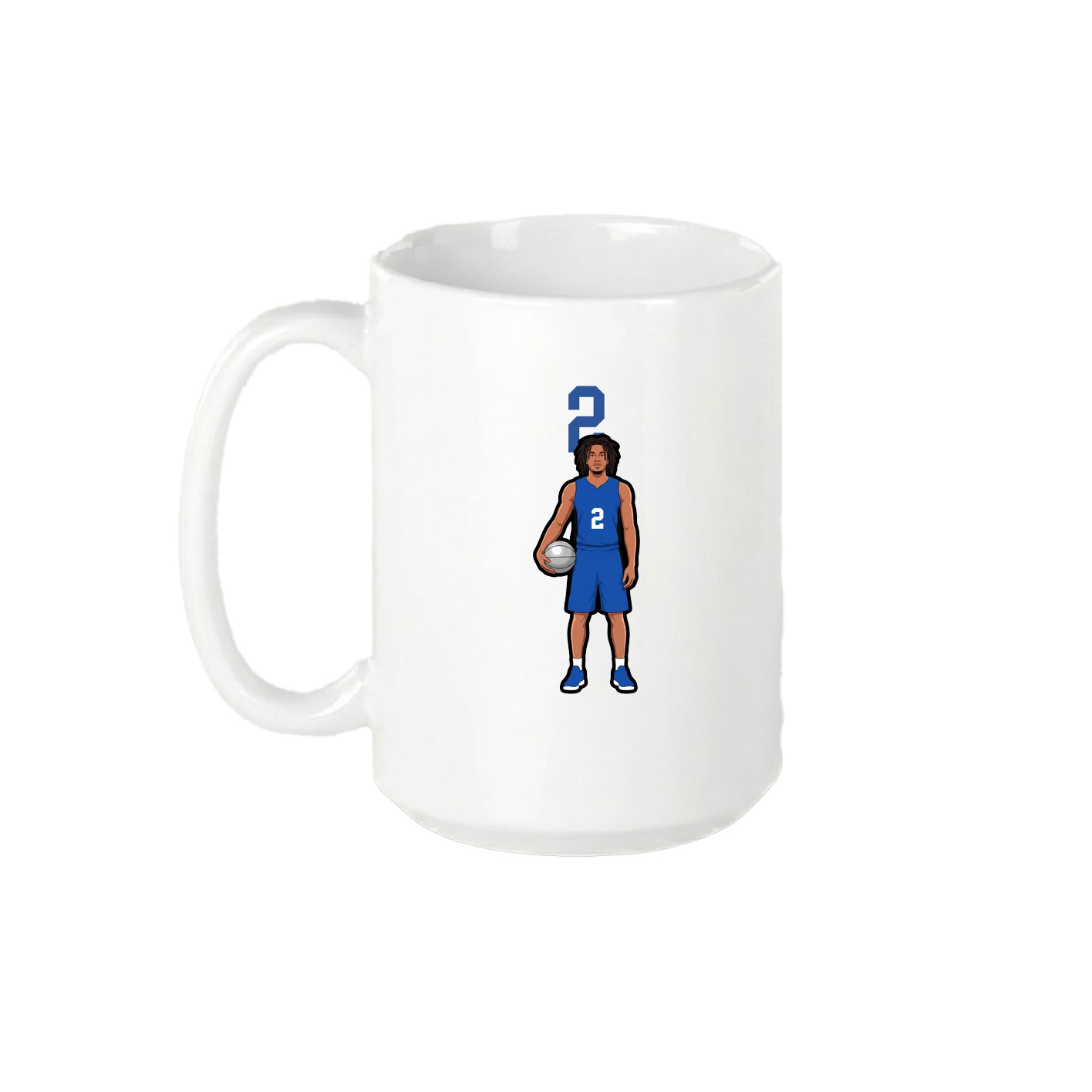 15oz Coffee Mug — Number Top in White