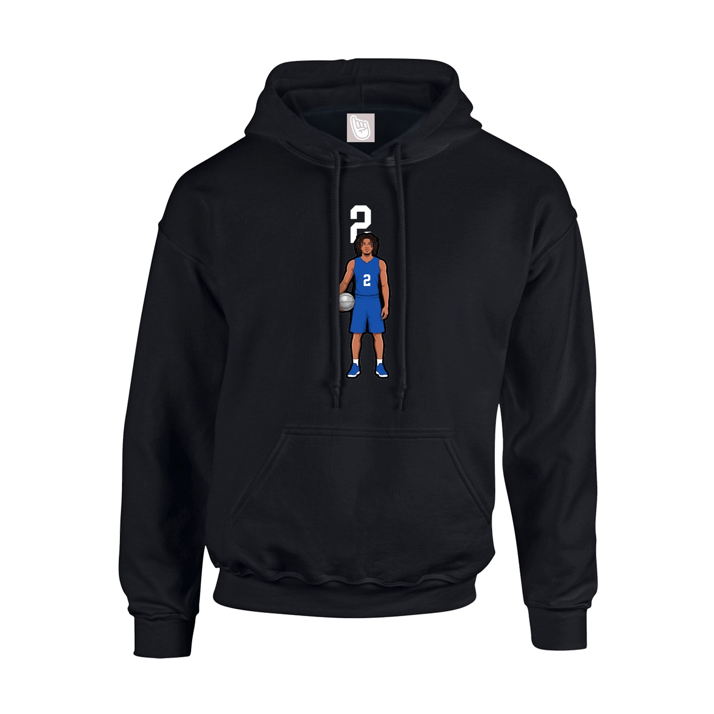 Hoodie — Number Top in Black