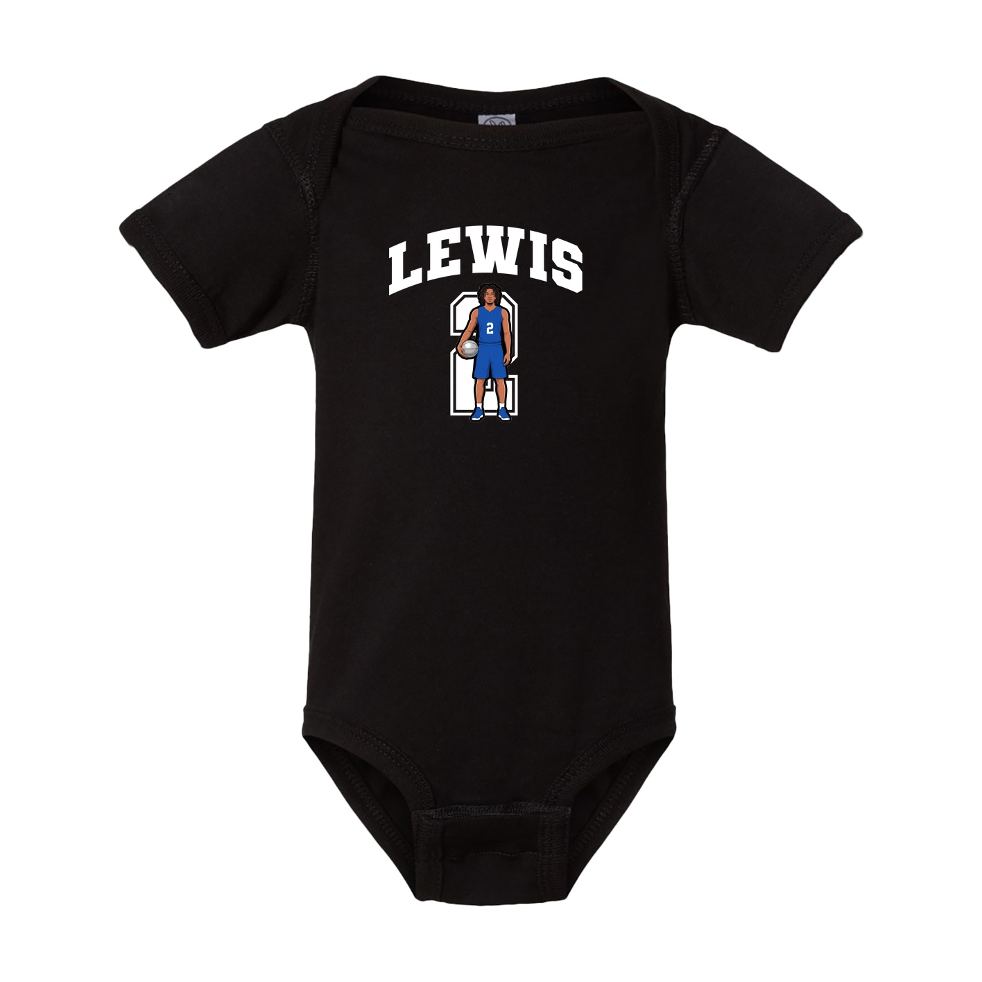 Baby Onesie — Number in Black