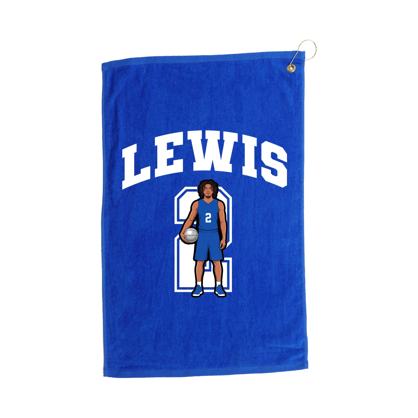 Golf Towel — Number in Royal