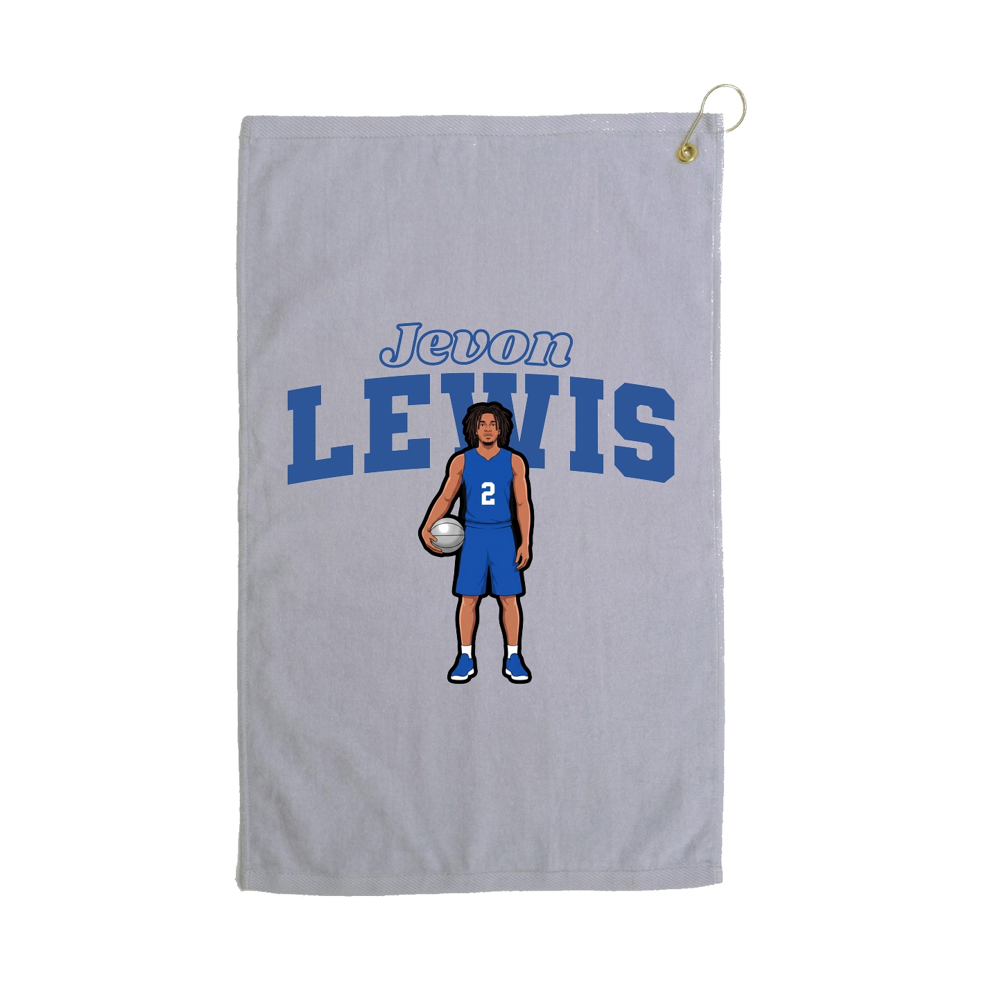 Golf Towel — Name Arch in Grey