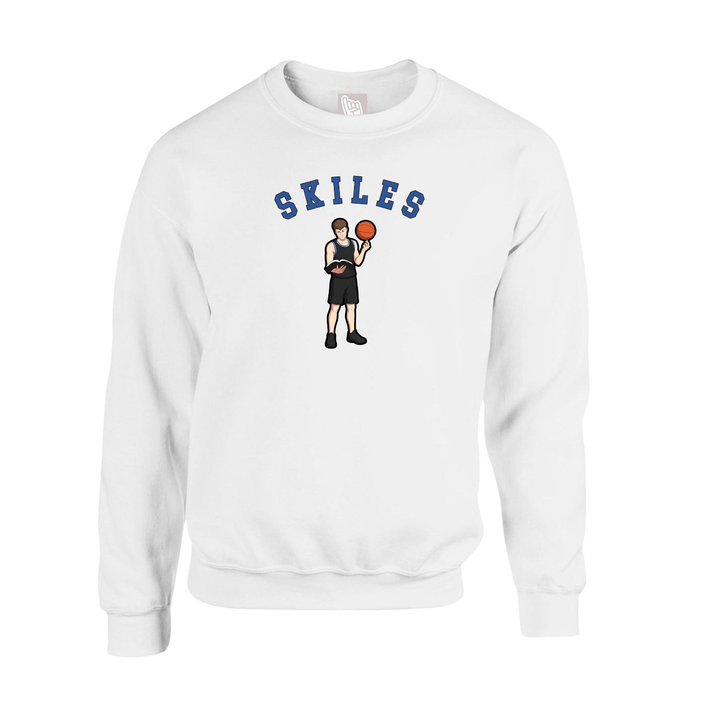 Fleece Crew — Shirsey Arch in White