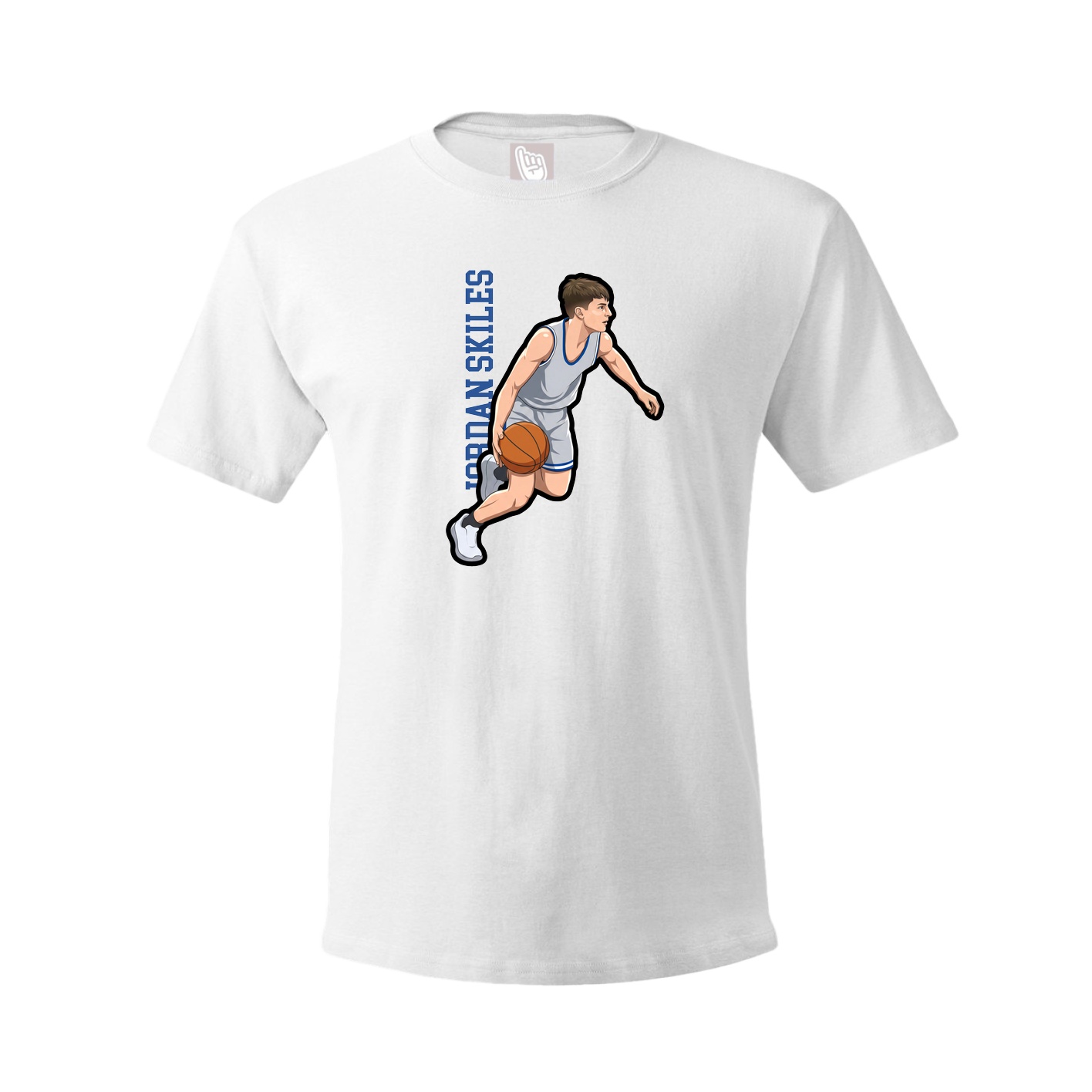 Tee — Name Vertical in White