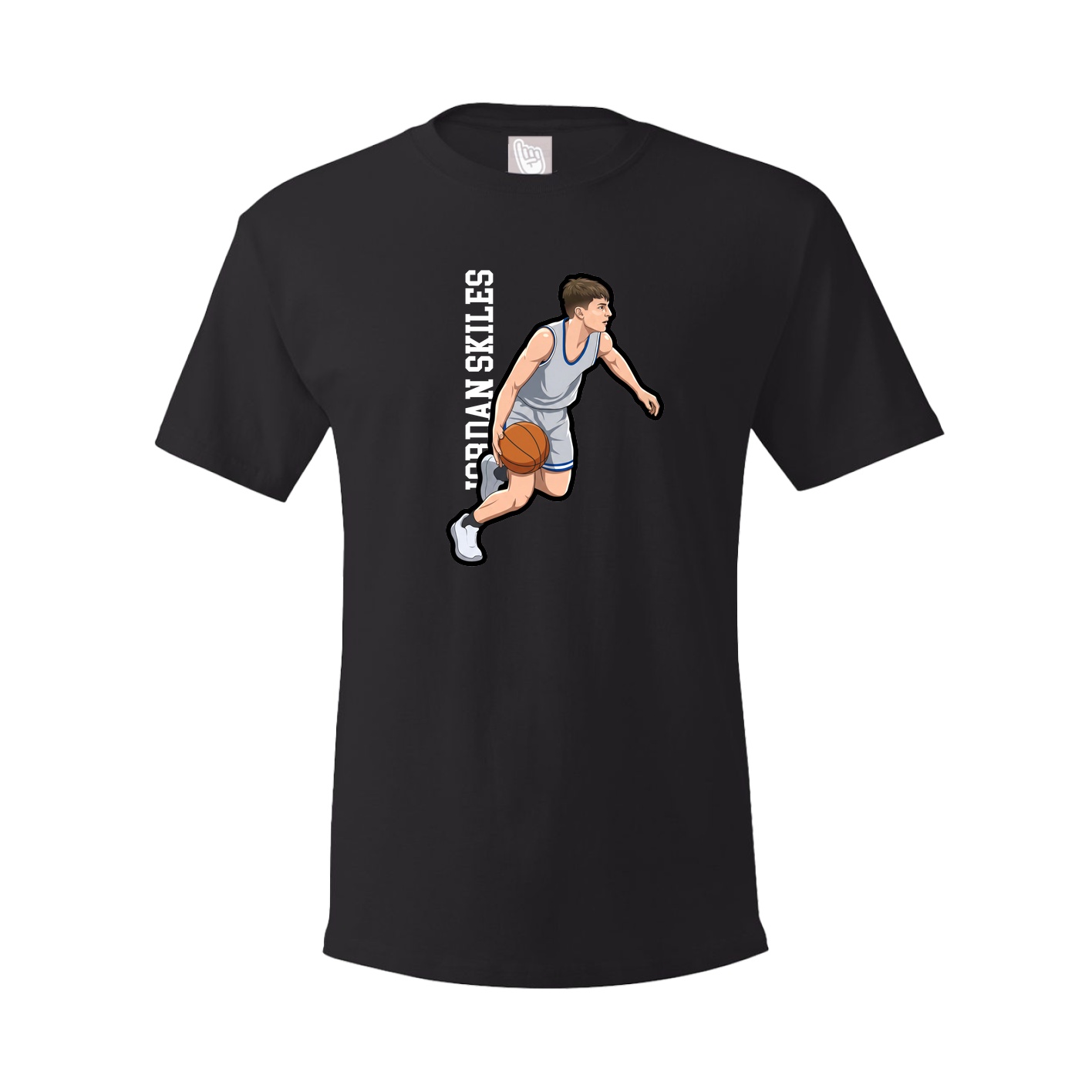 Youth Tee — Name Vertical in Black