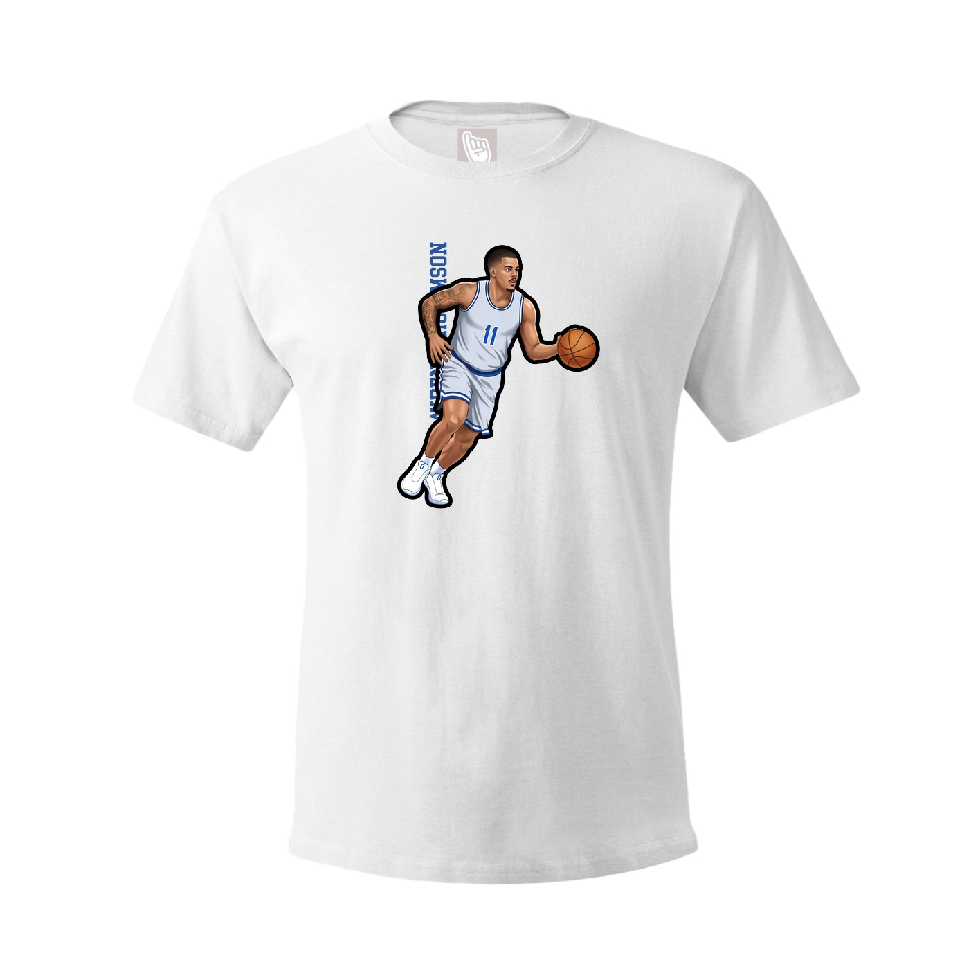 Youth Tee — Name Vertical in White