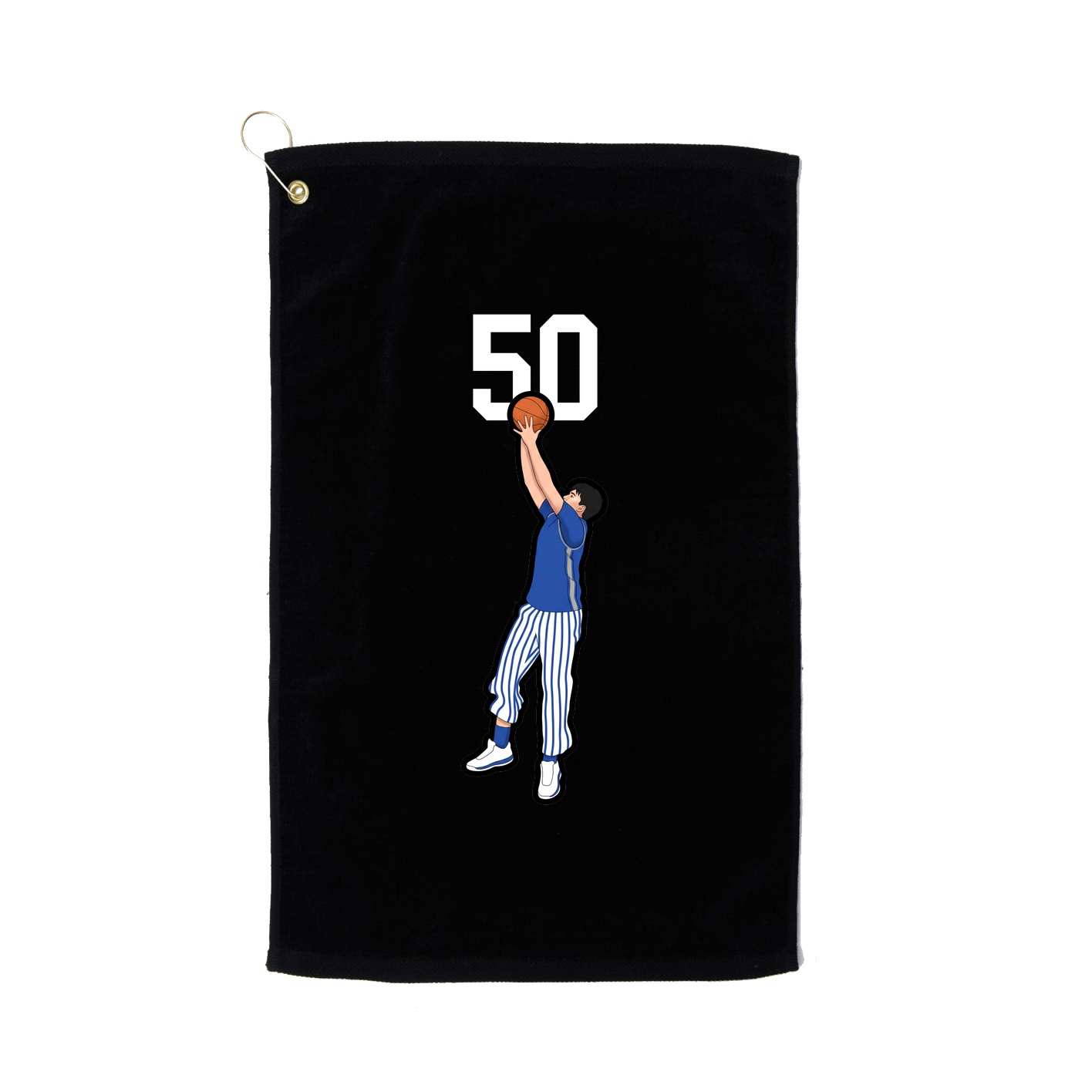 Golf Towel — Number Top in Black