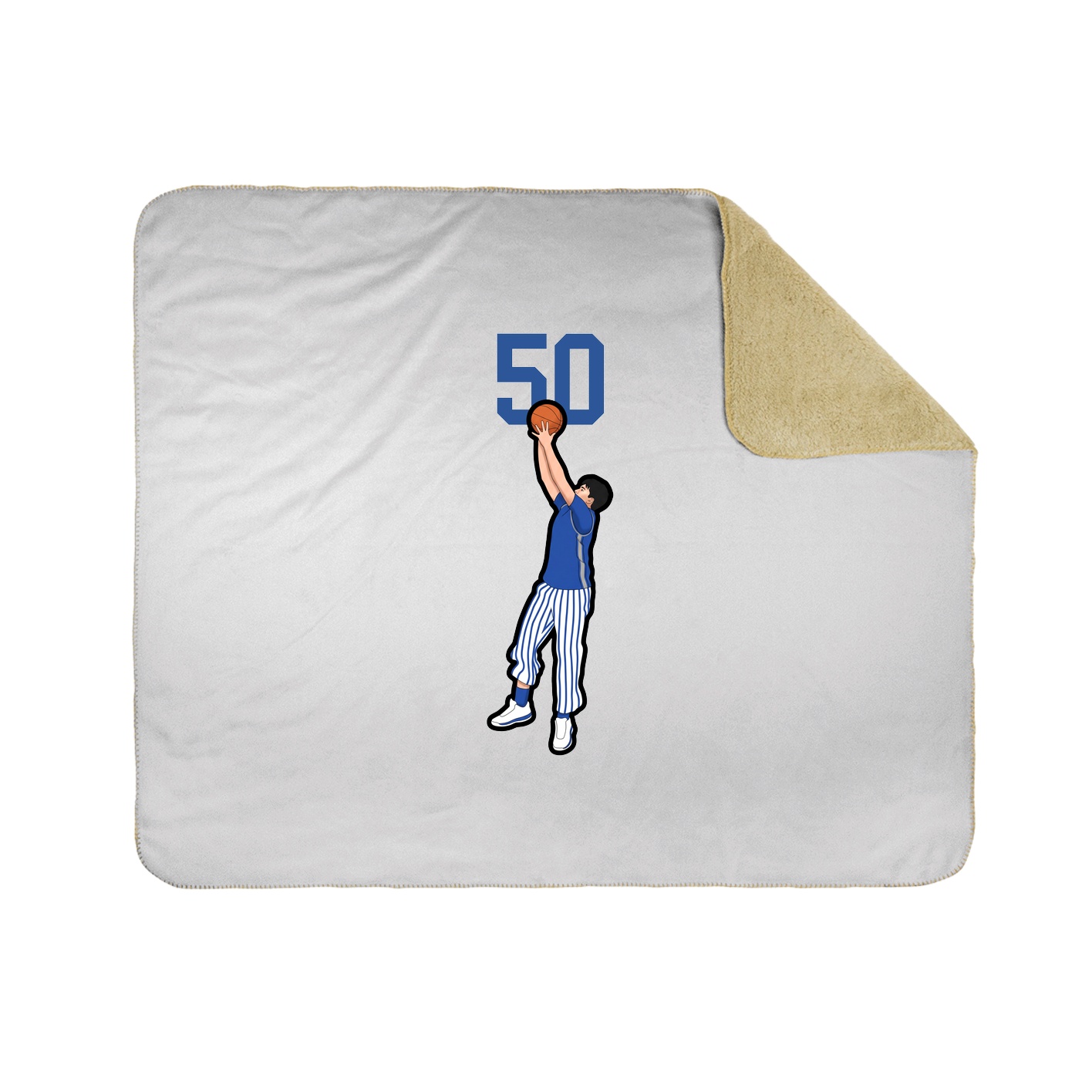 Throw Blanket — Number Top in White