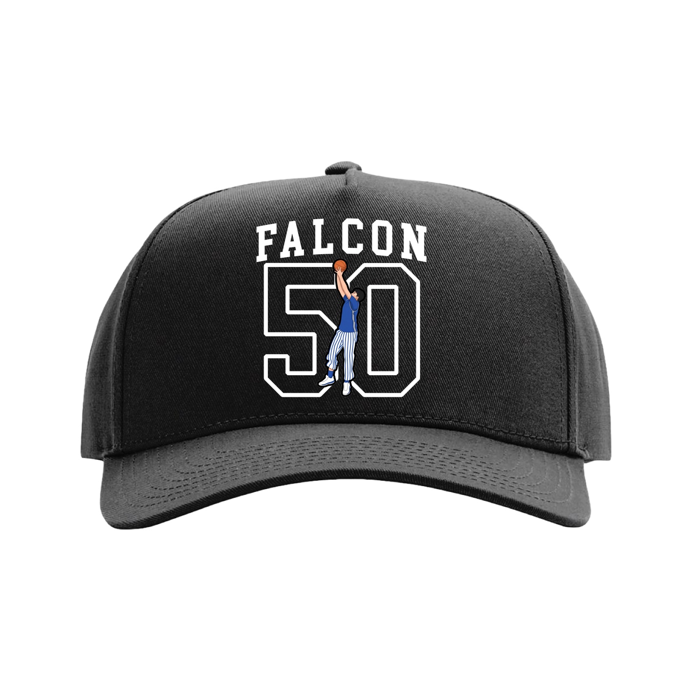 Full Fabric Five-Panel Champ Cap — Shirsey in Black