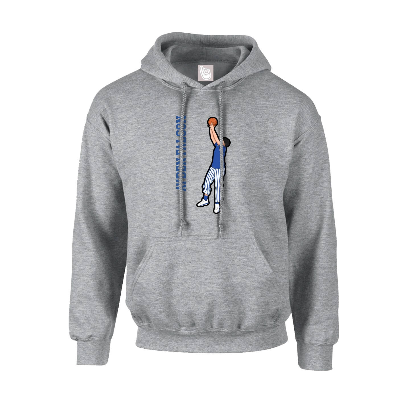 Youth Hoodie — Name Vertical in Grey