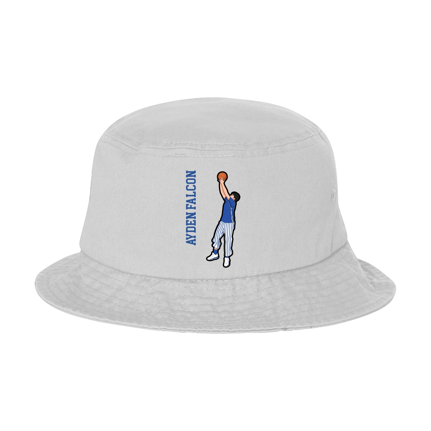 Bucket Cap — Name Vertical in White