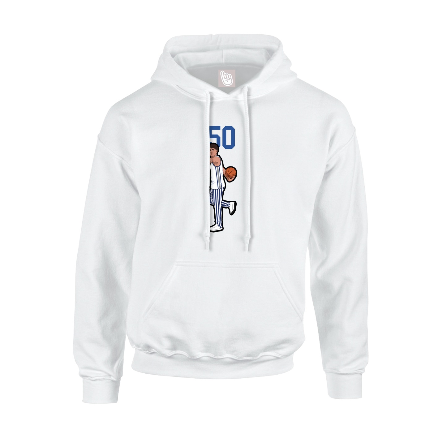 Hoodie — Number Top in White