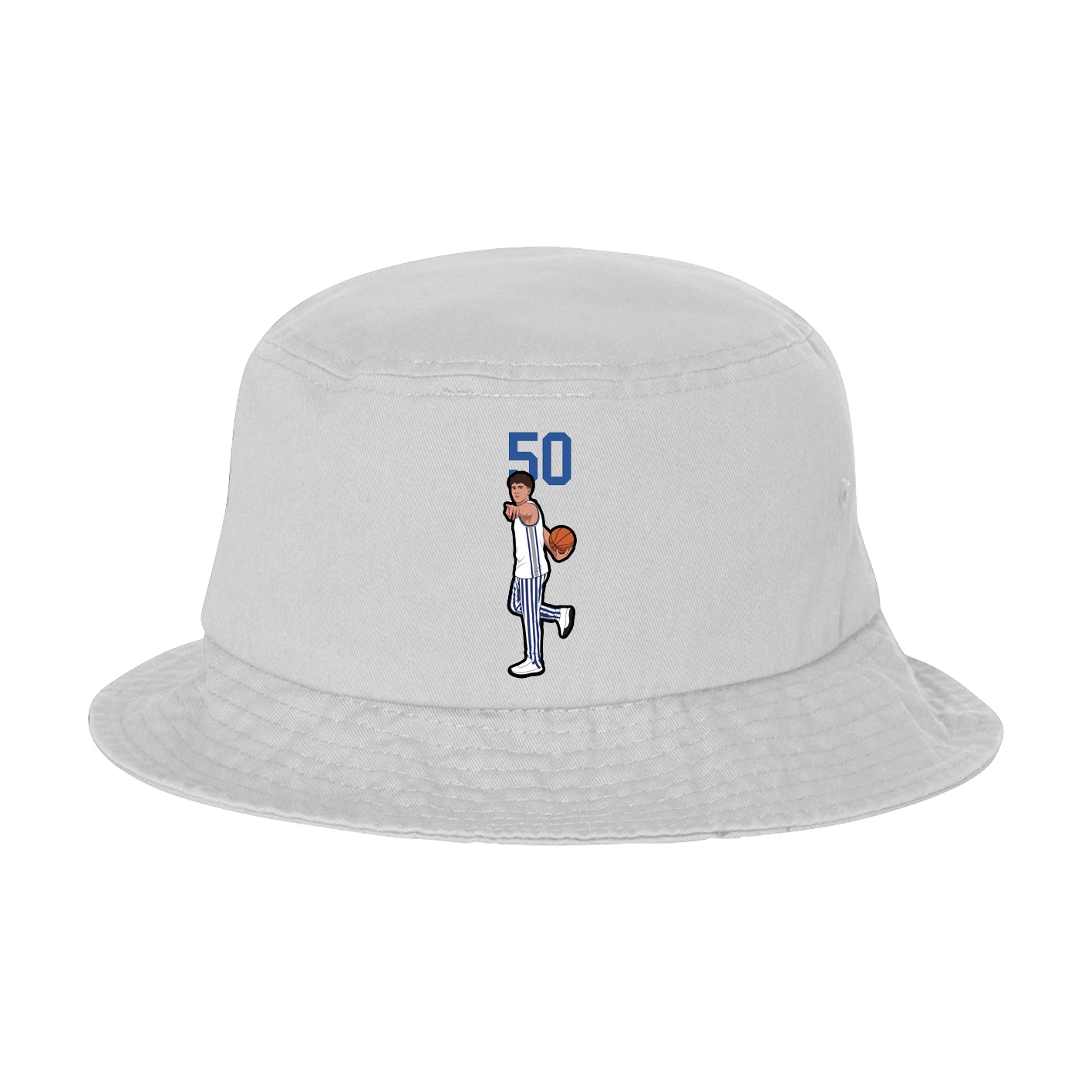 Bucket Cap — Number Top in White