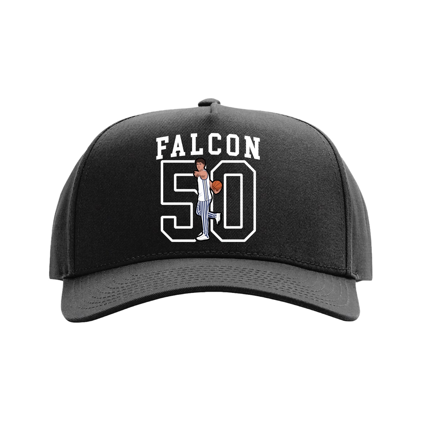 Full Fabric Five-Panel Champ Cap — Shirsey in Black