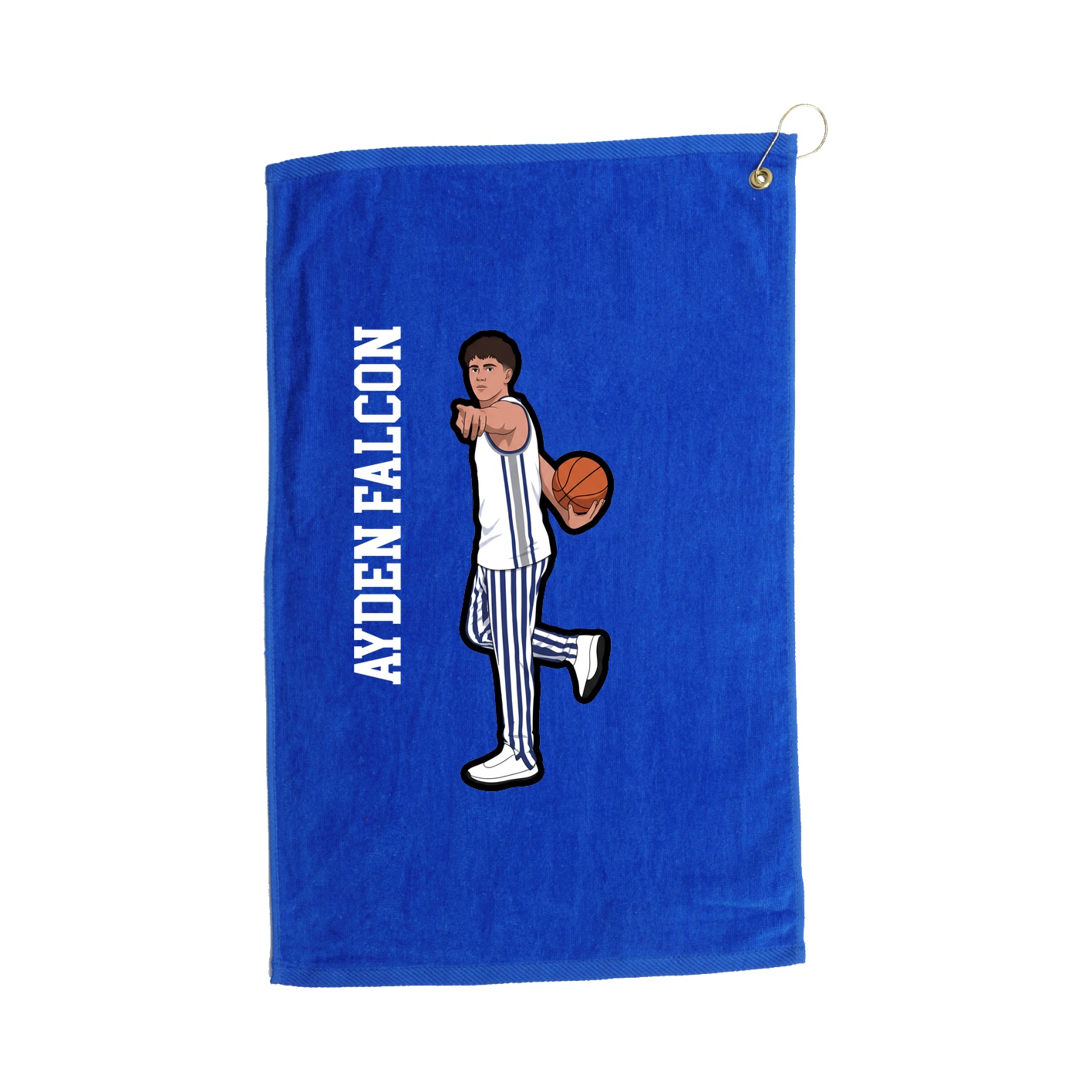 Golf Towel — Name Vertical in Royal