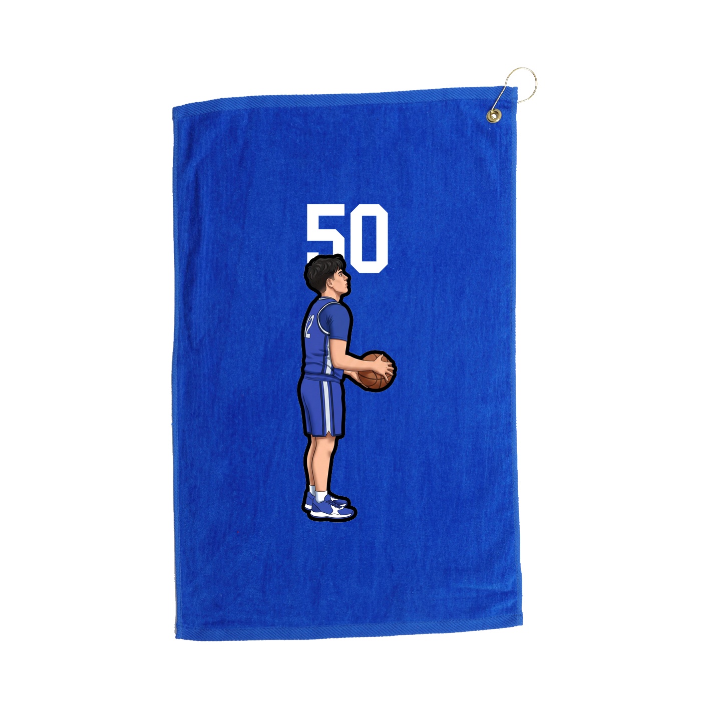 Golf Towel — Number Top in Royal
