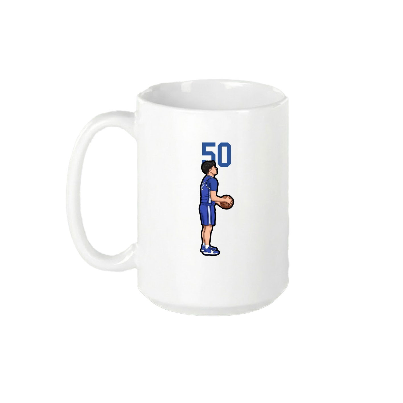 15oz Coffee Mug — Number Top in White