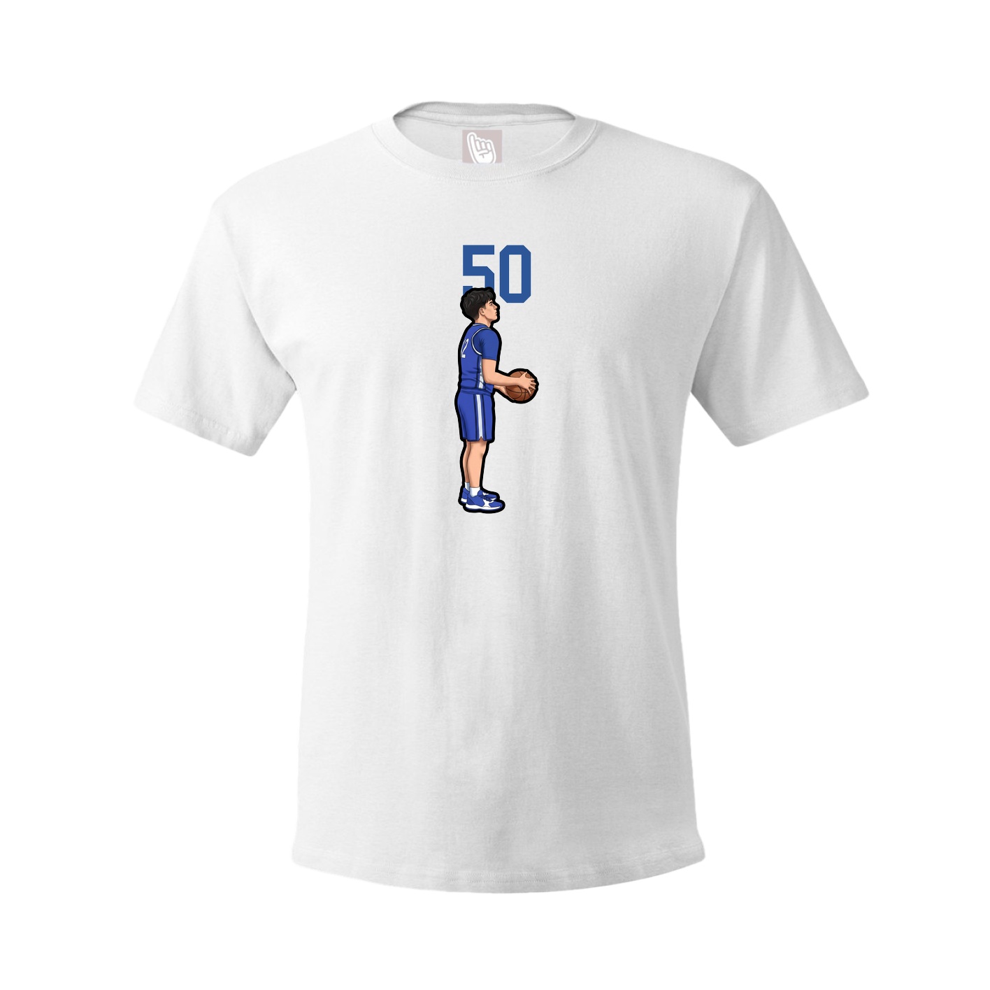 Youth Tee — Number Top in White