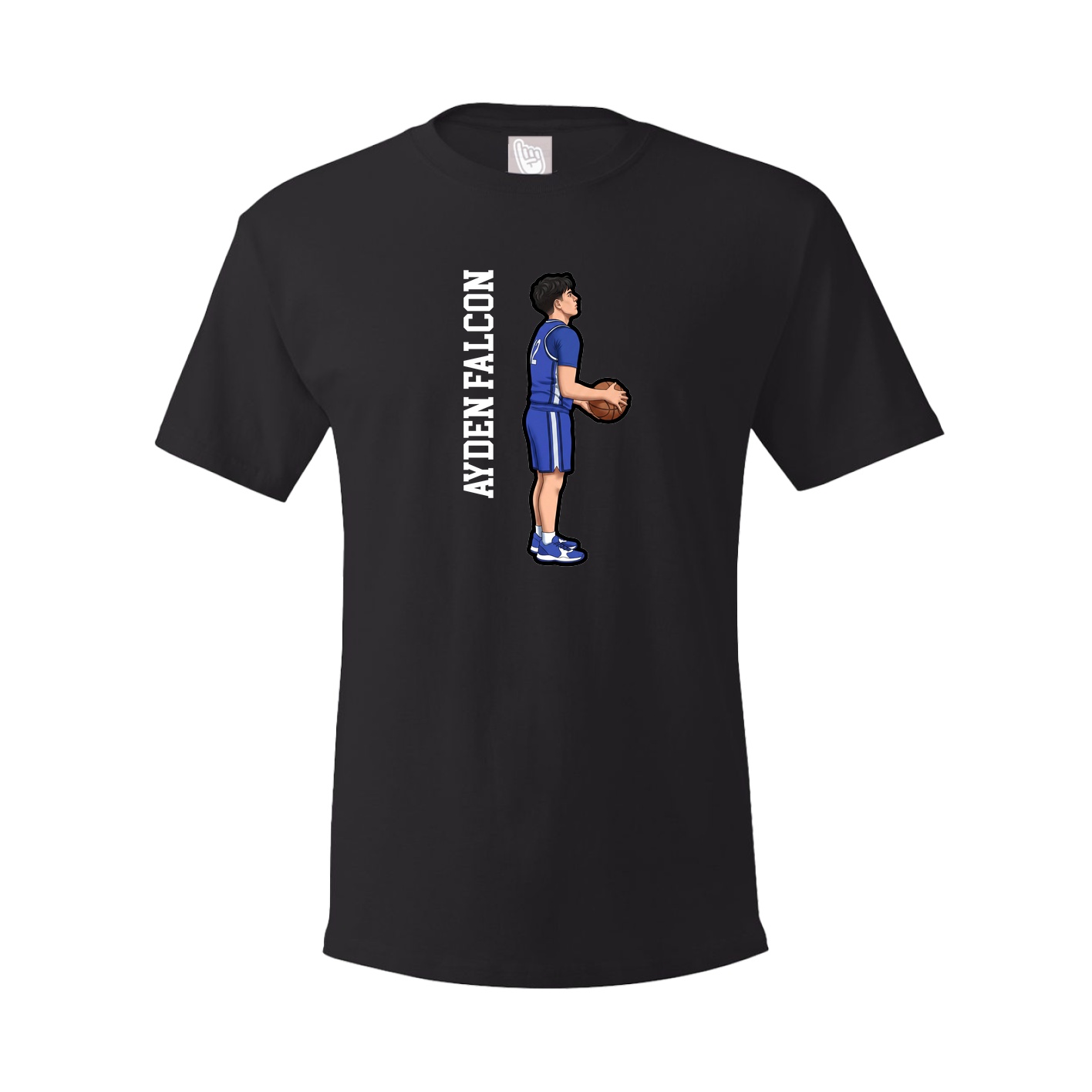 Tee — Name Vertical in Black