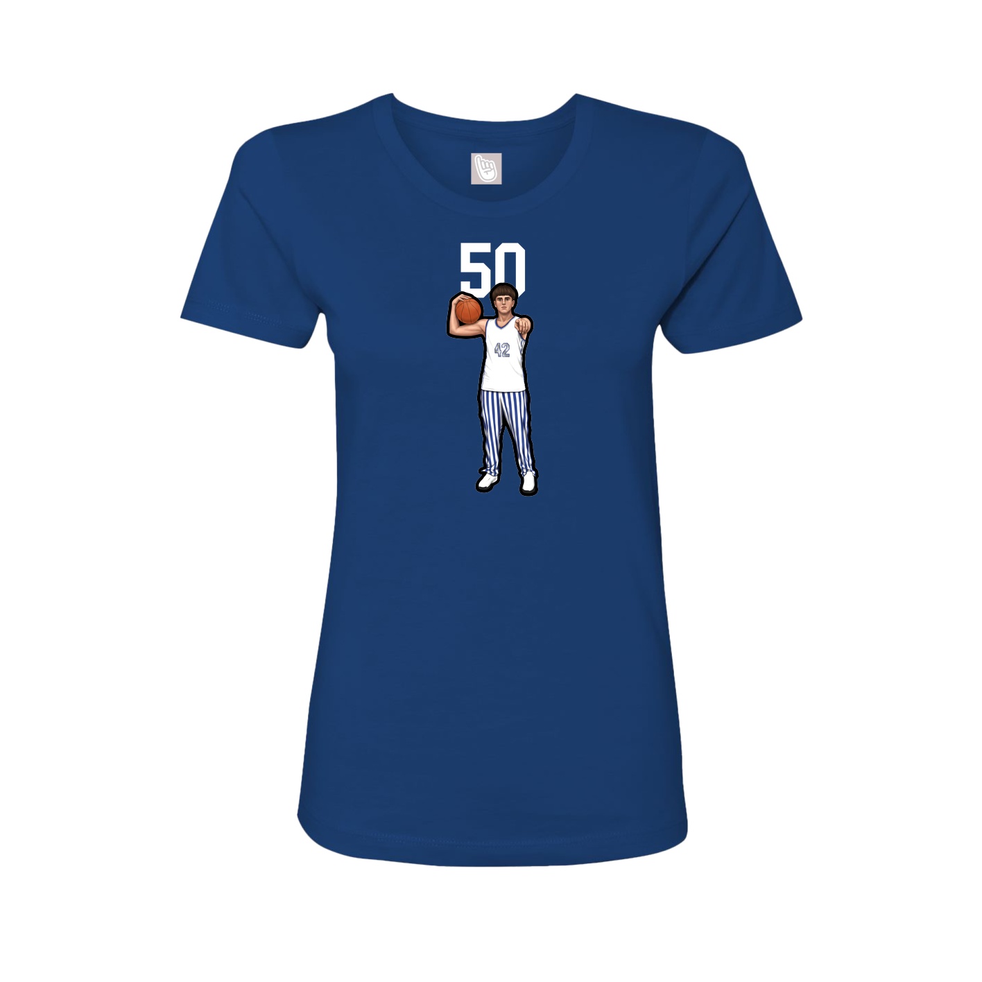 Womens Tee — Number Top in Royal