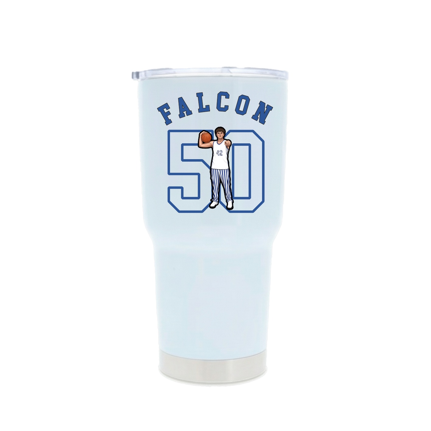 30oz Stainless Steel Tumbler — Shirsey Arch in White