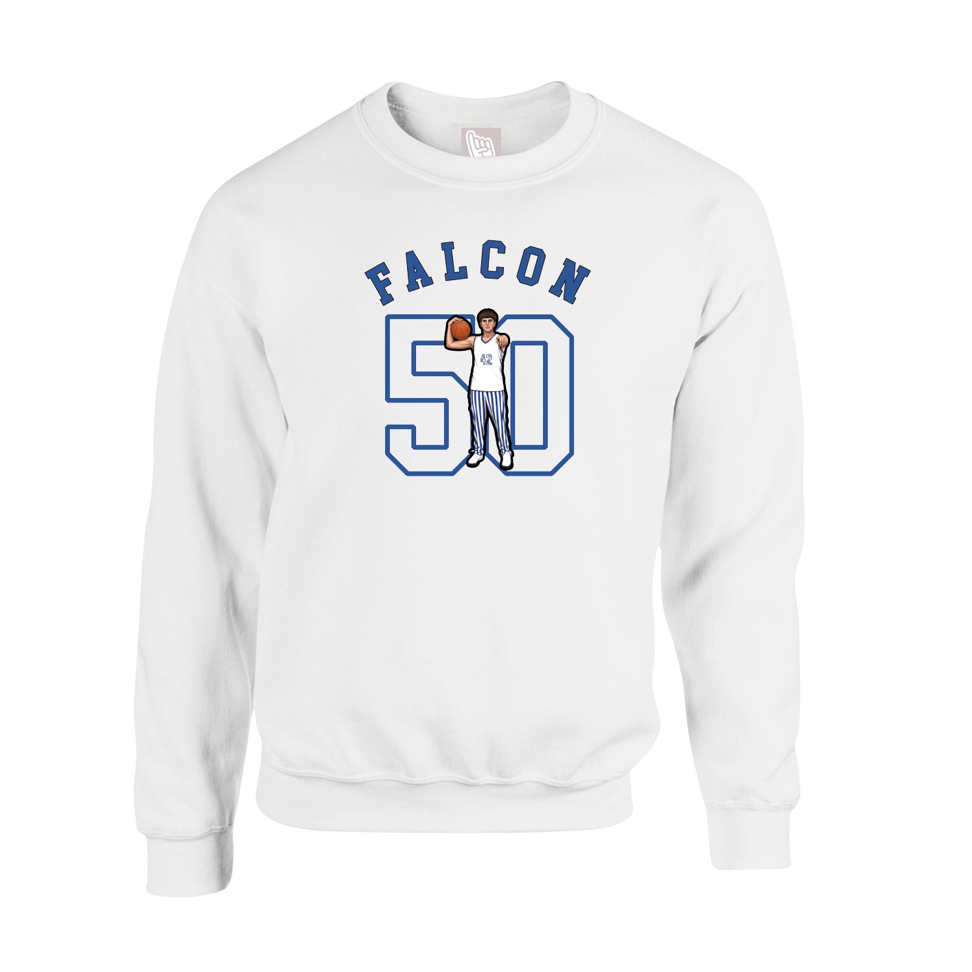 Fleece Crew — Shirsey Arch in White