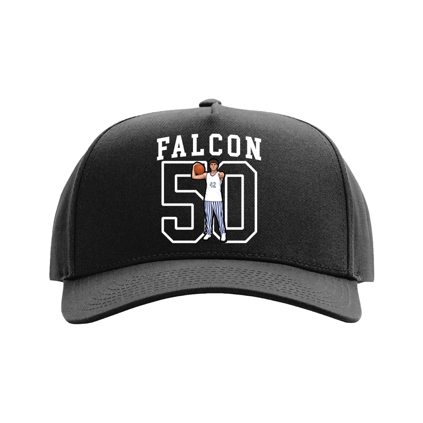 Full Fabric Five-Panel Champ Cap — Shirsey in Black