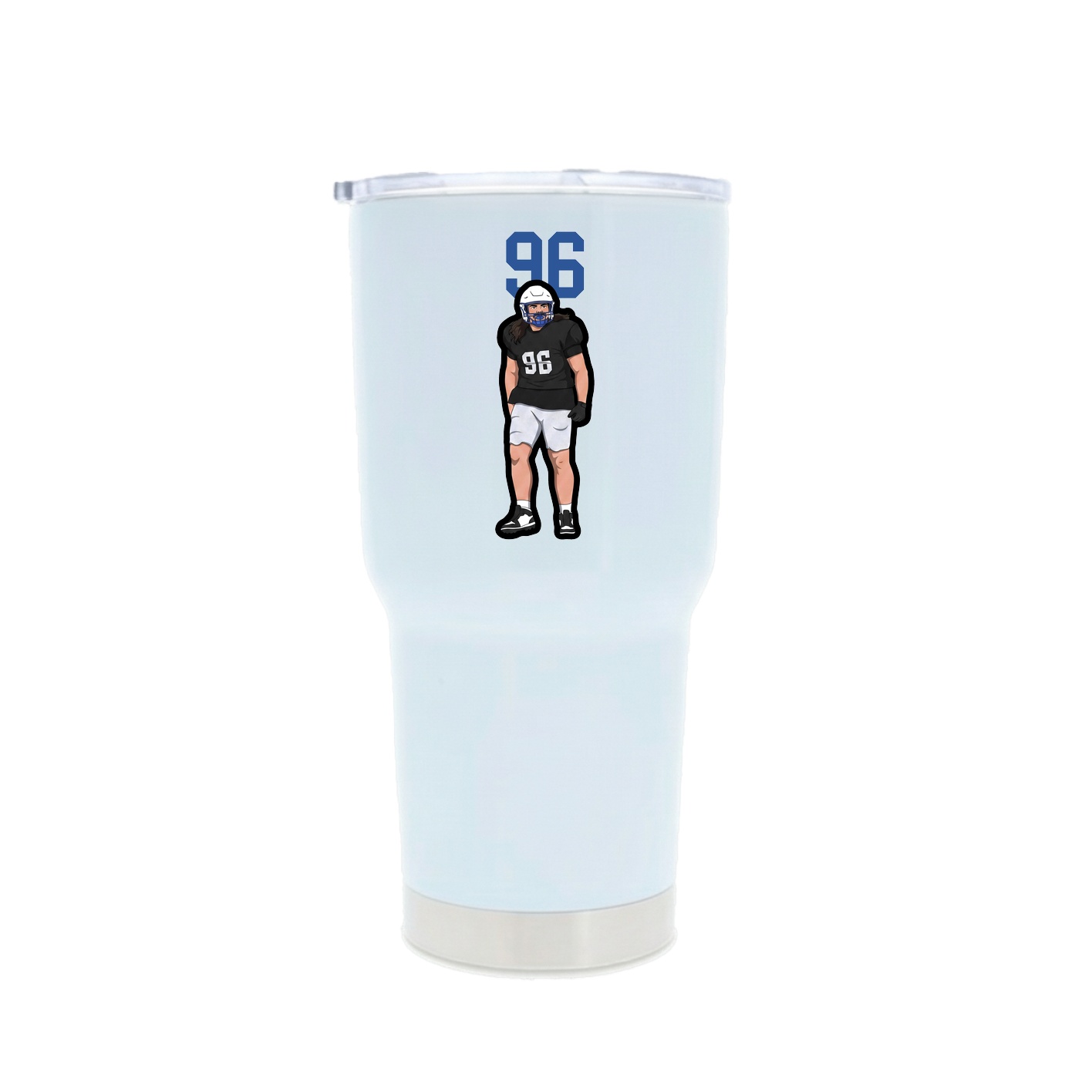 30oz Stainless Steel Tumbler — Number Top in White