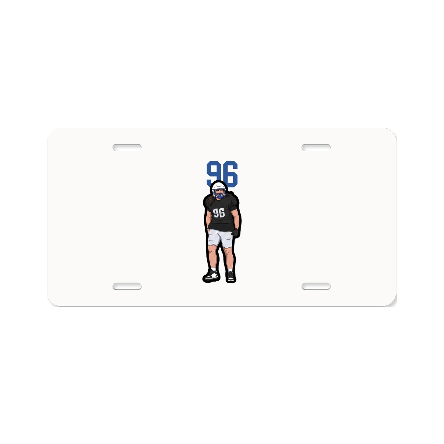 License Plate — Number Top in Classic