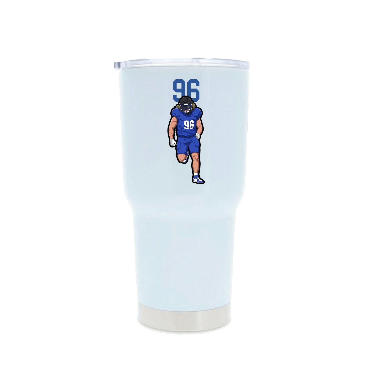 30oz Stainless Steel Tumbler — Number Top in White