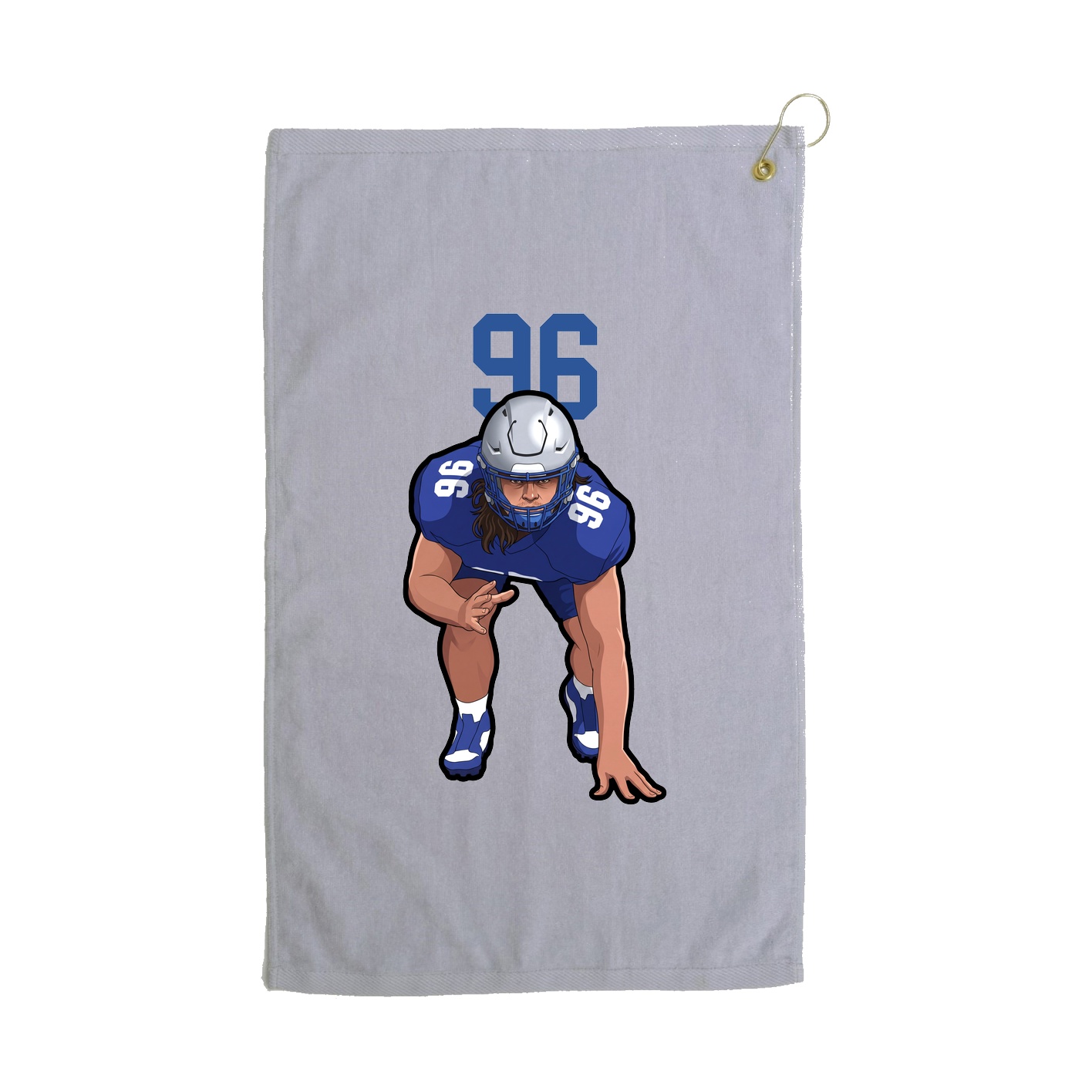 Golf Towel — Number Top in Grey