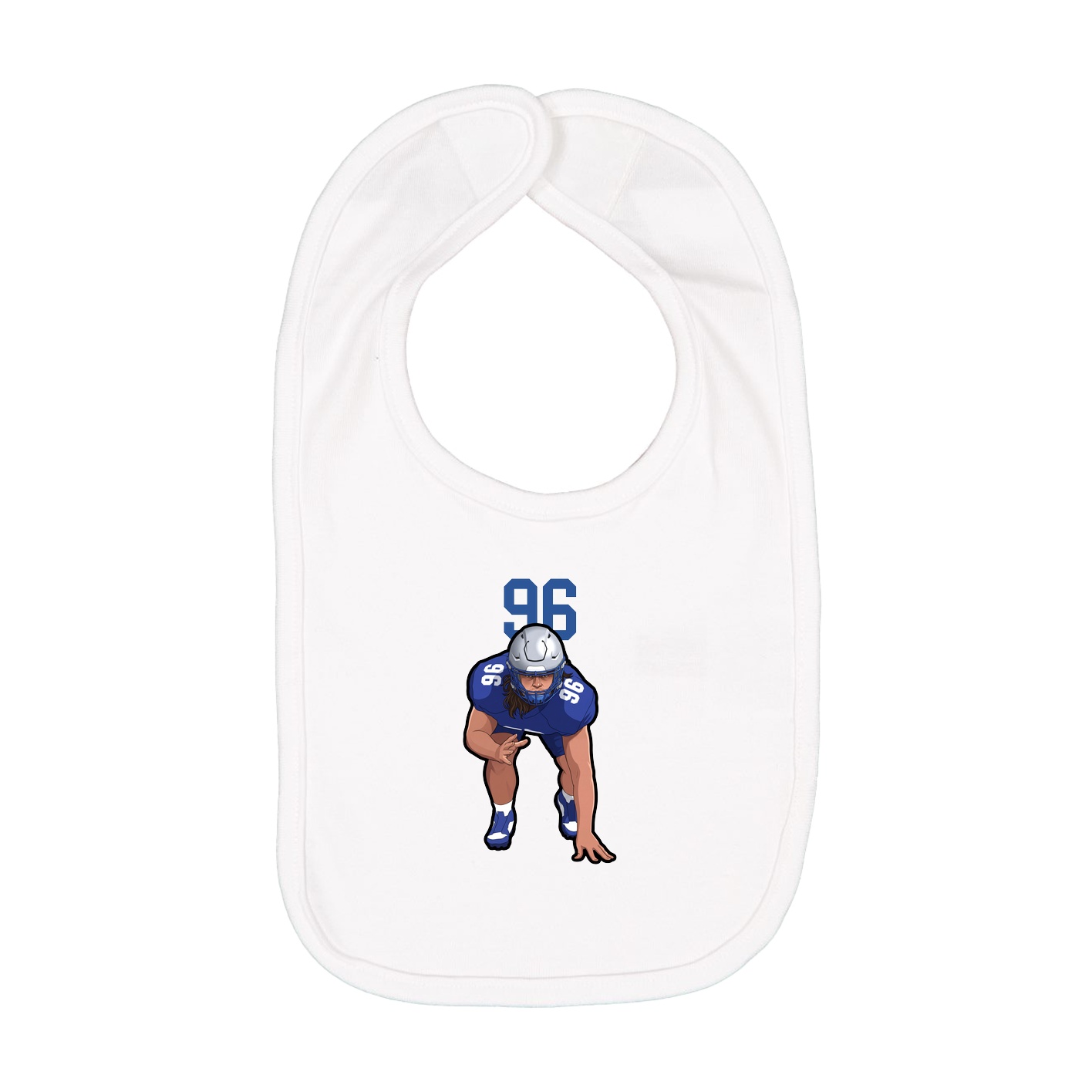 Infant Bib — Number Top in White